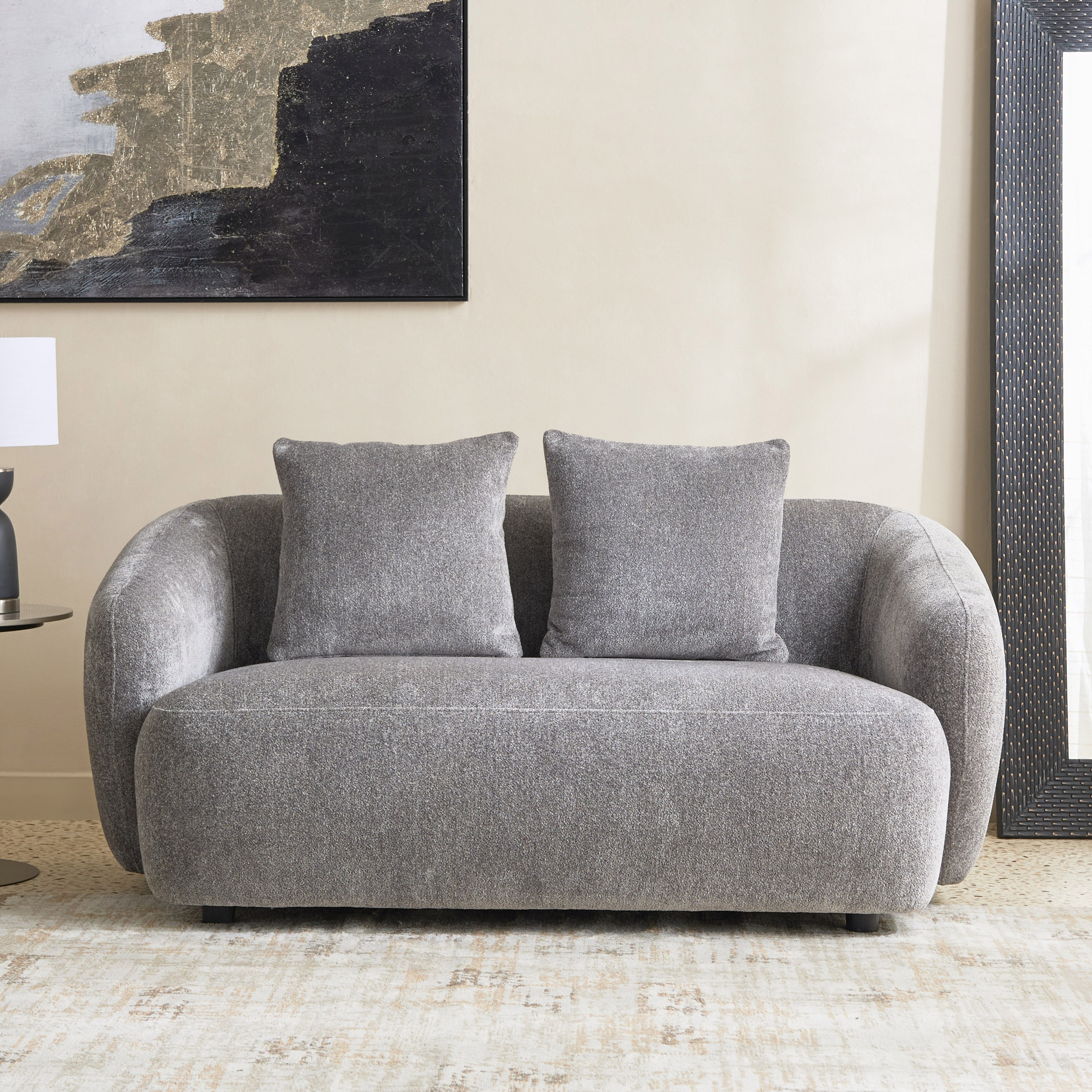 Eduin 2-Seater Fabric Sofa with 2 Cushions-hbxlivingroom-sofasandarmchairs-sofas-image-2