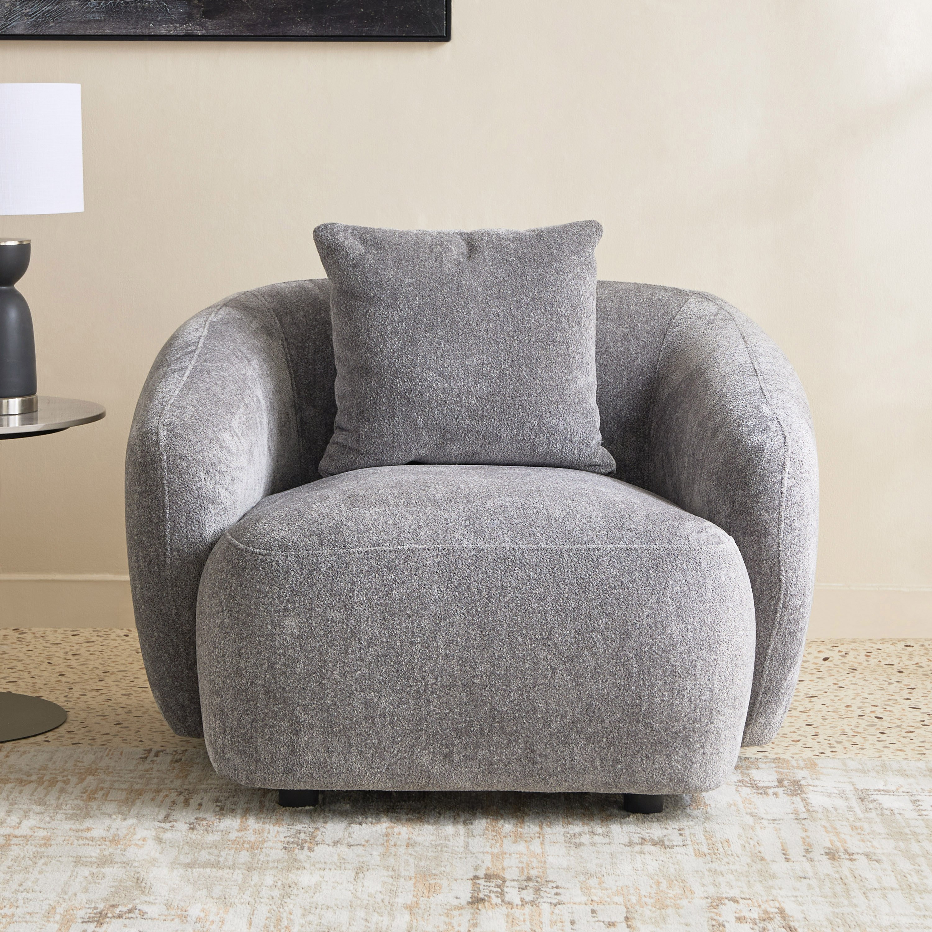Eduin Fabric Armchair Sofa with Cushion-hbxlivingroom-sofasandarmchairs-sofas-image-2