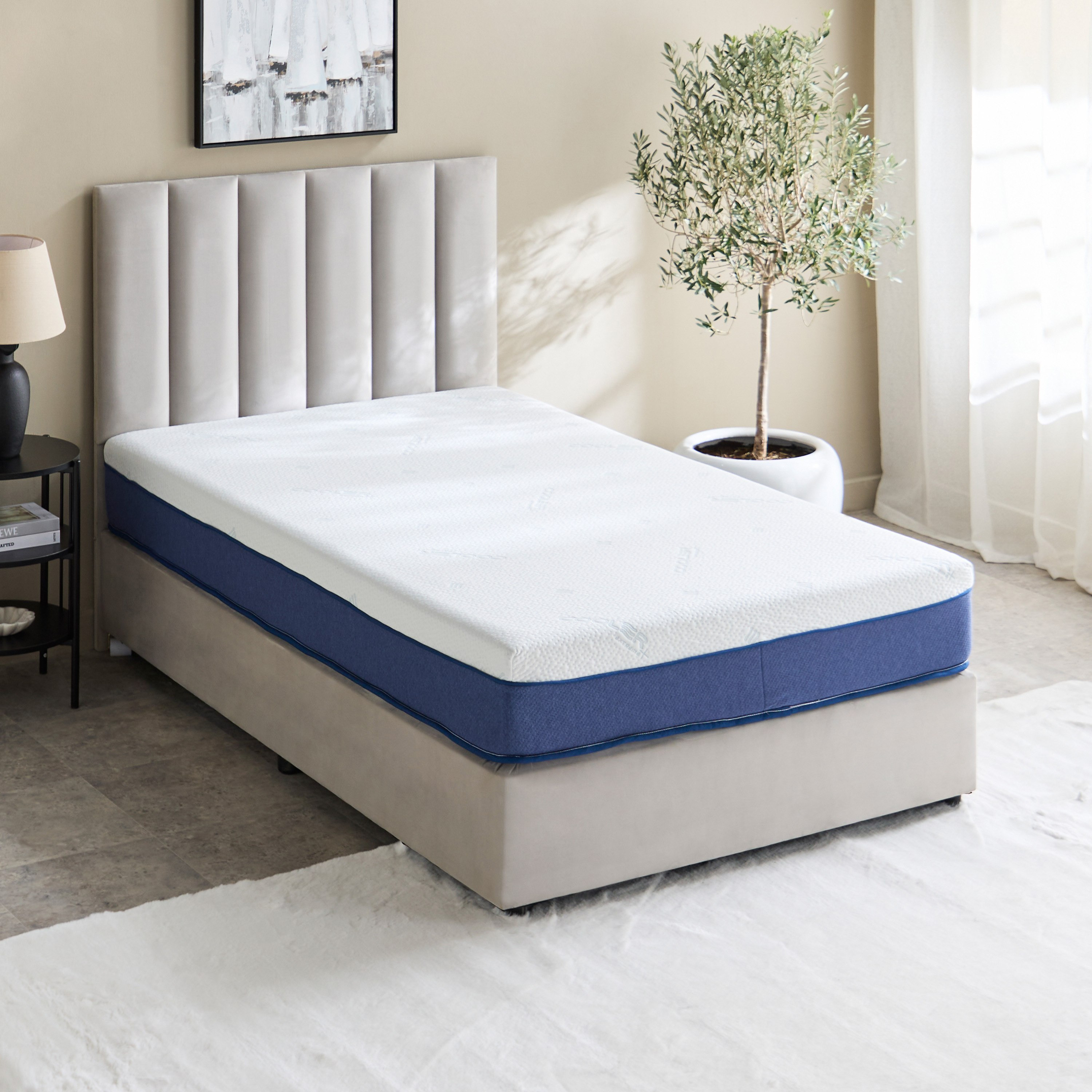 iSleepLuxe iCooltex Cool Gel Pro Visco Memory Foam Pocket Spring Mattress - 155x205x25 cm-hbxbedroom-mattresses-queen-image-2