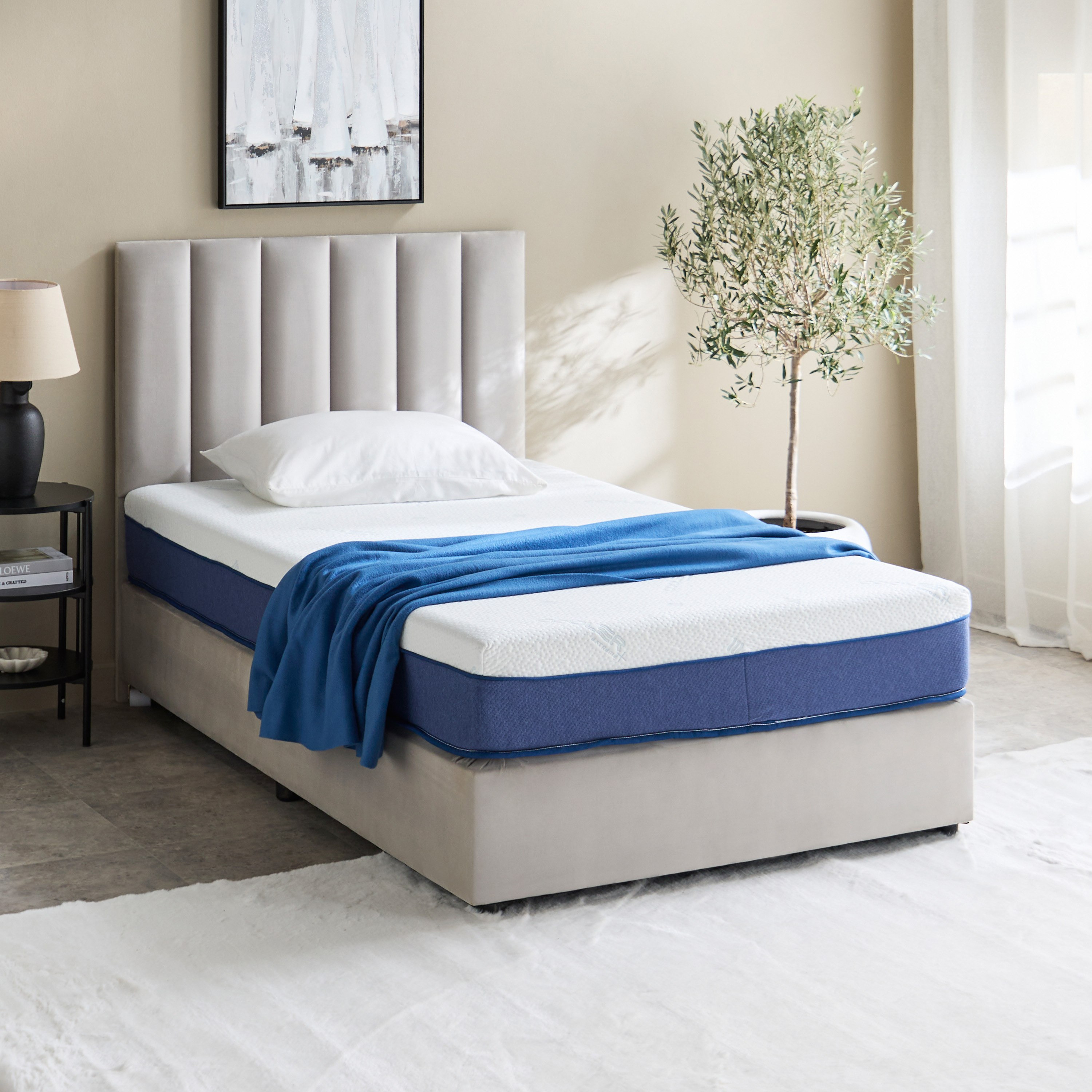 iSleepLuxe iCooltex Cool Gel Pro Visco Memory Foam Pocket Spring Mattress - 155x205x25 cm-hbxbedroom-mattresses-queen-image-9