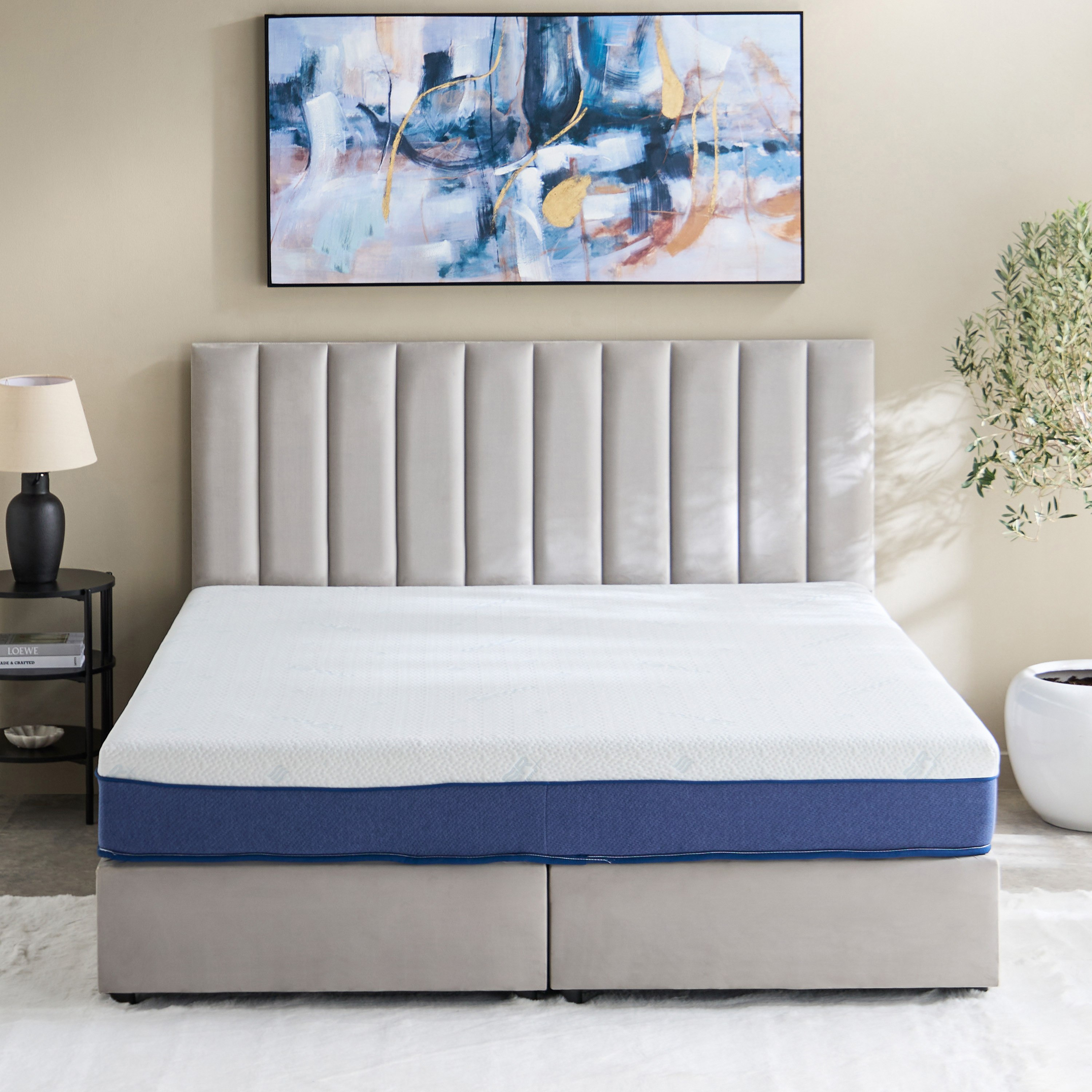 iSleepLuxe iCooltex Cool Gel Pro Visco Memory Foam Pocket Spring Mattress - 200x200x25 cm-hbxfurniture-mattresses-superking-image-3