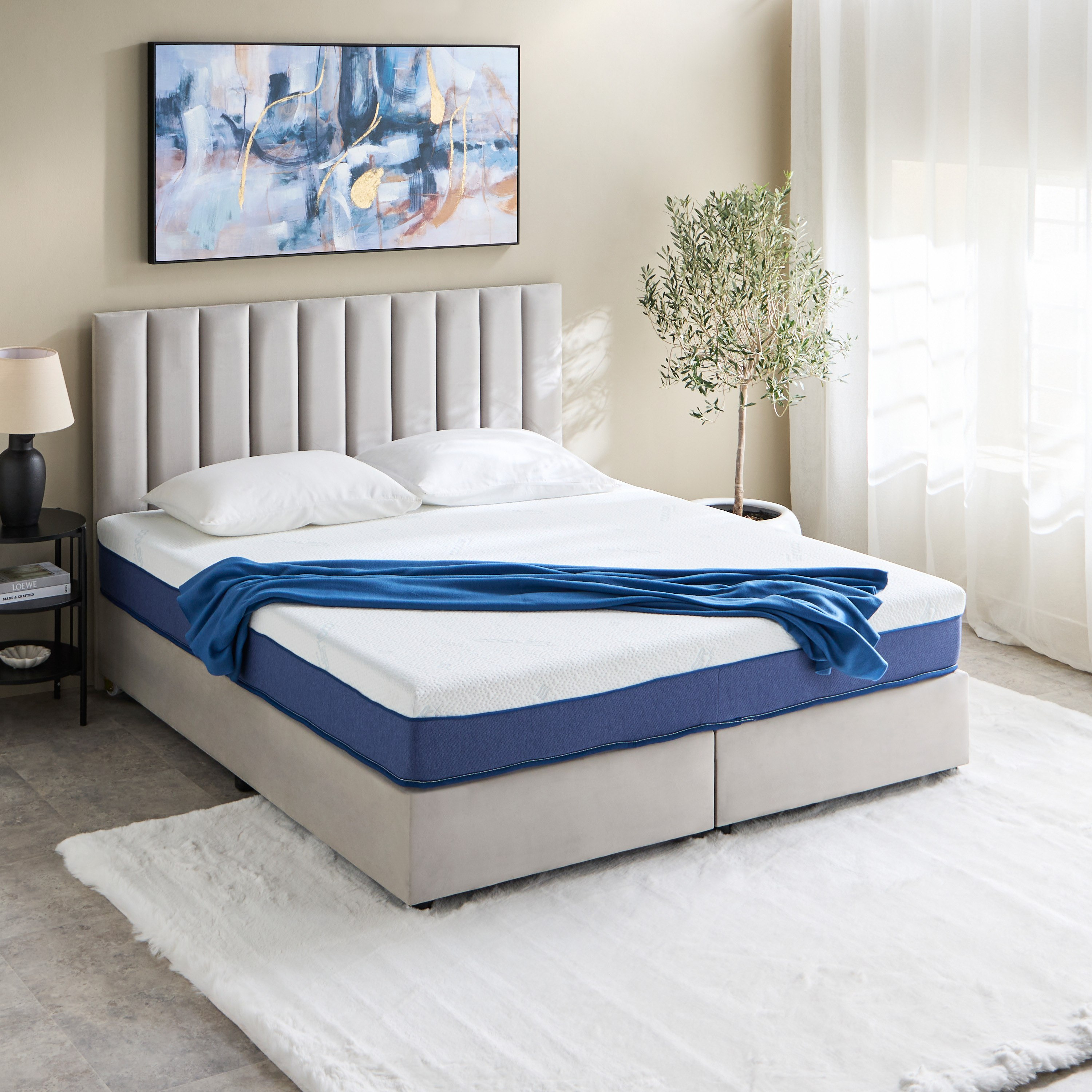 iSleepLuxe iCooltex Cool Gel Pro Visco Memory Foam Pocket Spring Mattress - 200x200x25 cm-hbxfurniture-mattresses-superking-image-9