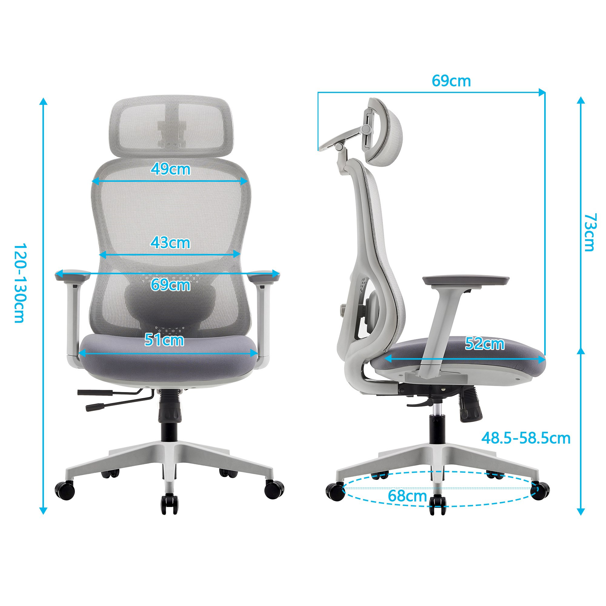 Tesser High Back Office Chair with Sliding Seat and 3D Armrest-hbxfurniture-office-chairs-image-11