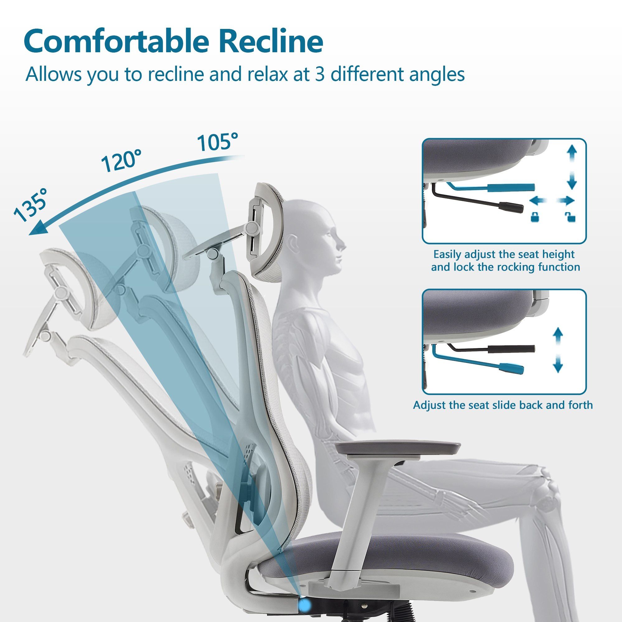 Tesser High Back Office Chair with Sliding Seat and 3D Armrest-hbxfurniture-office-chairs-image-12