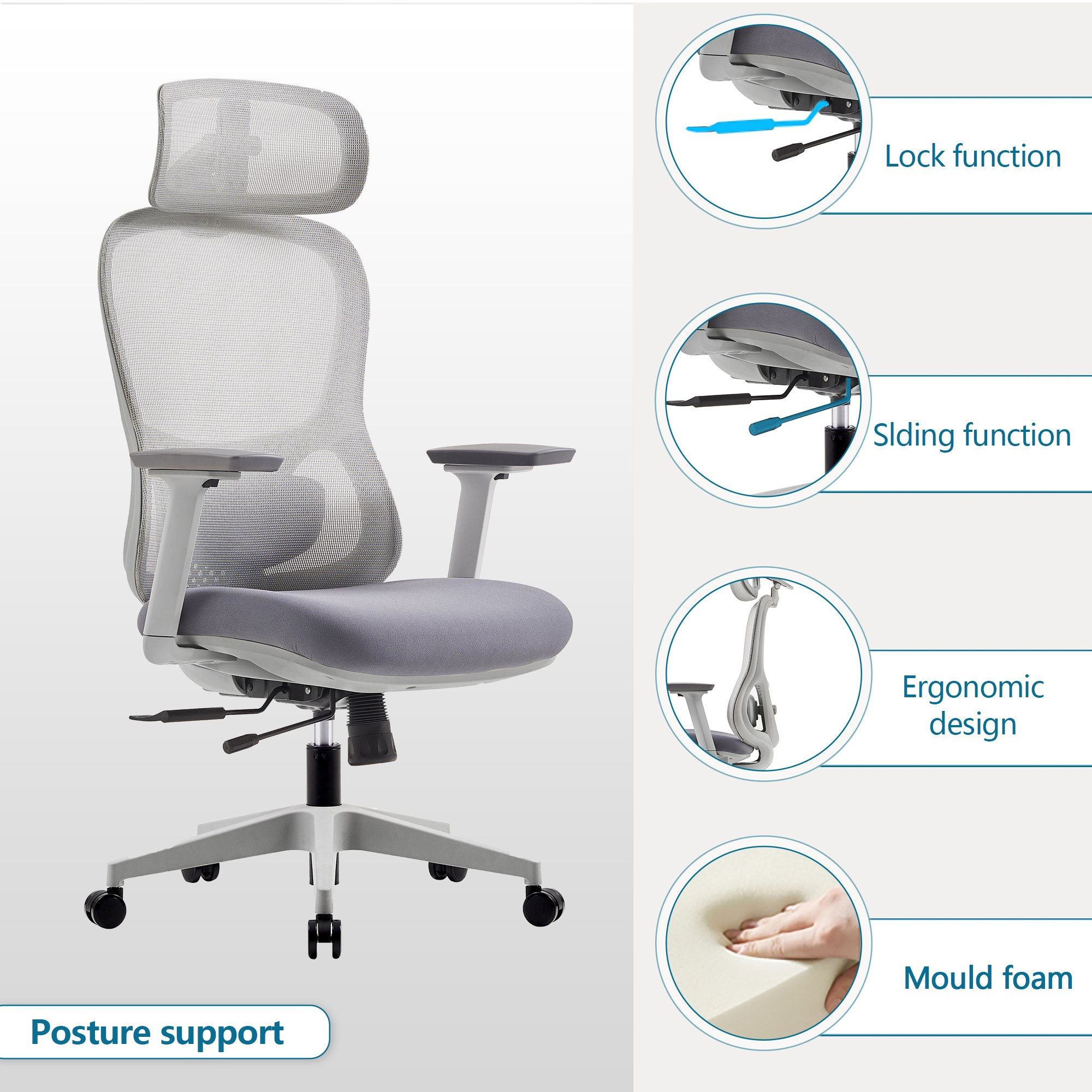 Tesser High Back Office Chair with Sliding Seat and 3D Armrest-hbxfurniture-office-chairs-image-16