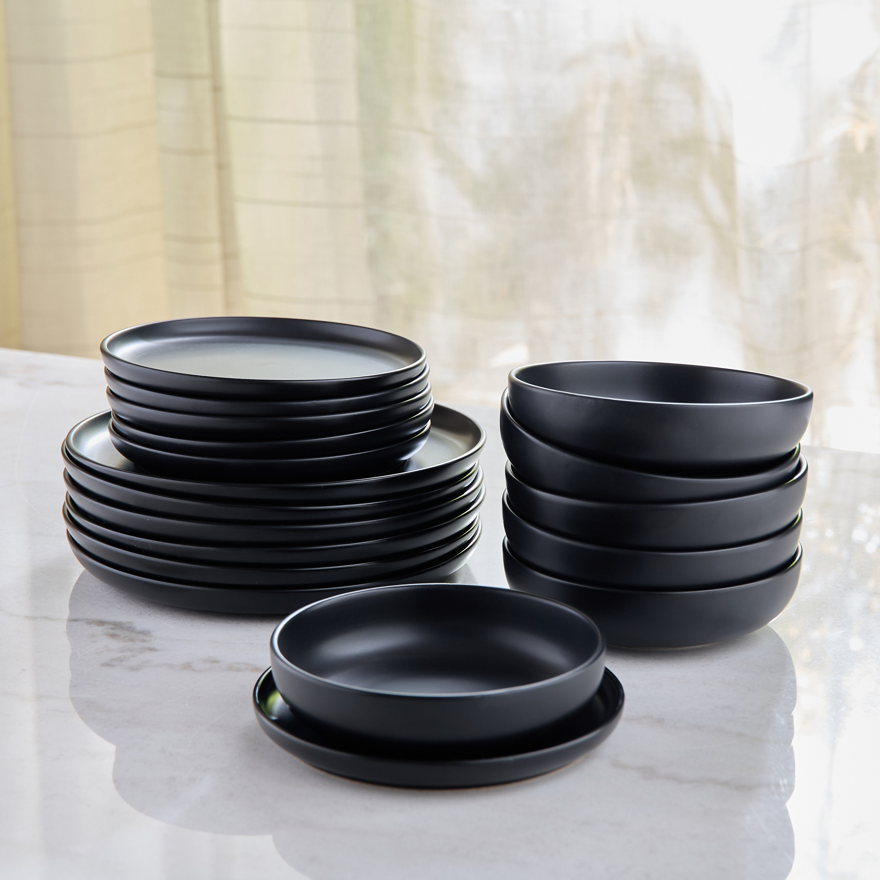 طقم أدوات سفرة 18 قطعة فينتج من إيليغانزا - يخدم 6-hbxdiningroom-tabletop-dinnersets-image-4