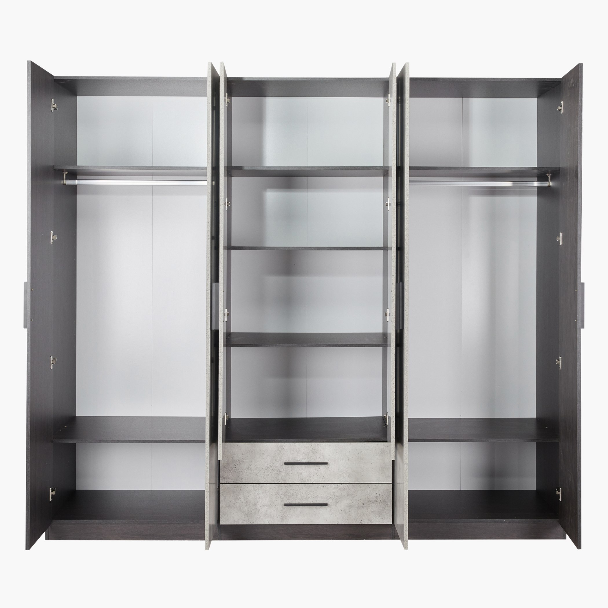 Scott 6-Door Wardrobe with Drawers and Mirror-hbxfurniture-wardrobes-image-4