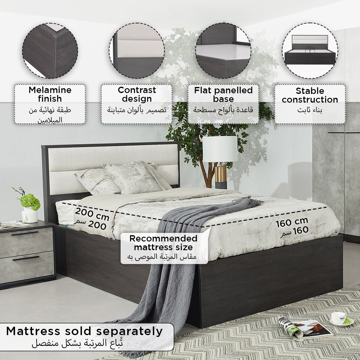 Scott Hydraulic Storage Queen Bed - 160x200 cm-hbxbedroom-bedsandbedsets-beds-queen-image-5