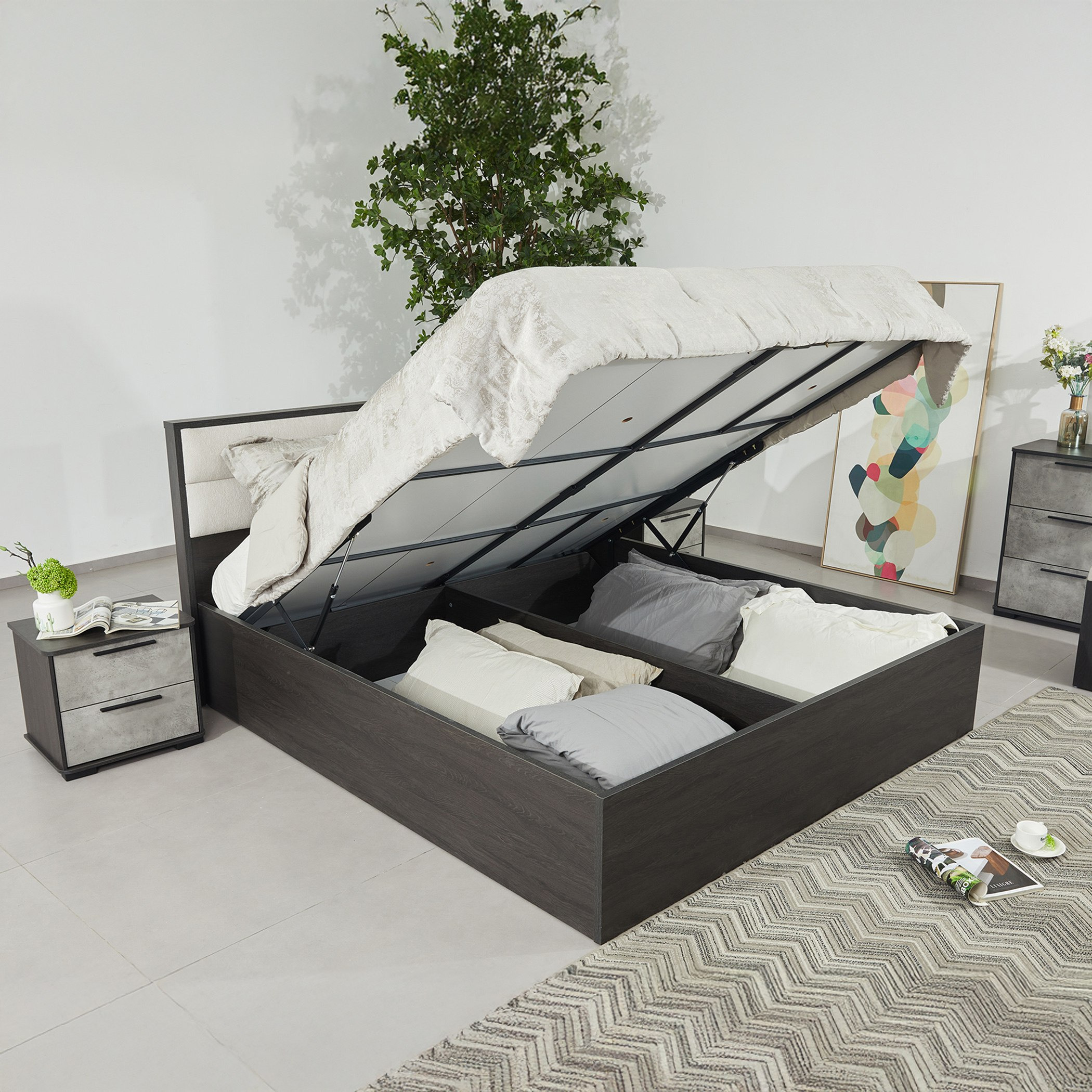 Scott Hydraulic Storage King Bed - 180x200 cm-PROMO_HB_UAE_HBX10_250526-image-4