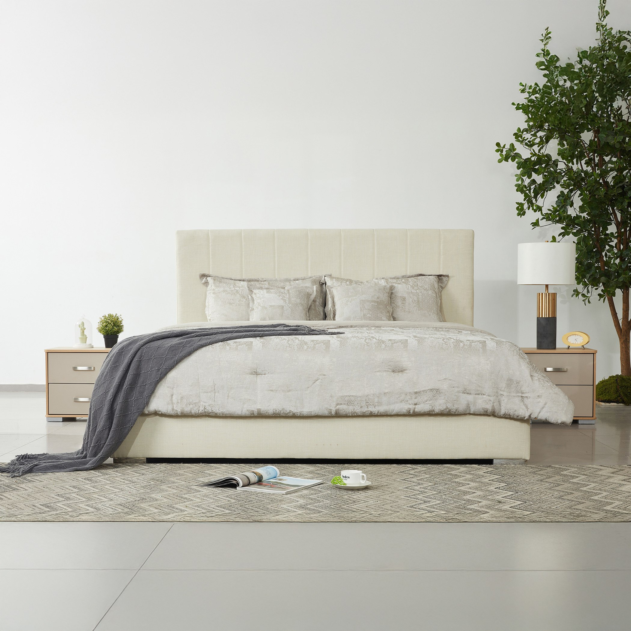 Movo Lazio Upholstered 5-Piece King Bedroom Set - 180x200 cm-hbxbedroom-bedsandbedsets-bedroomsets-king-image-3