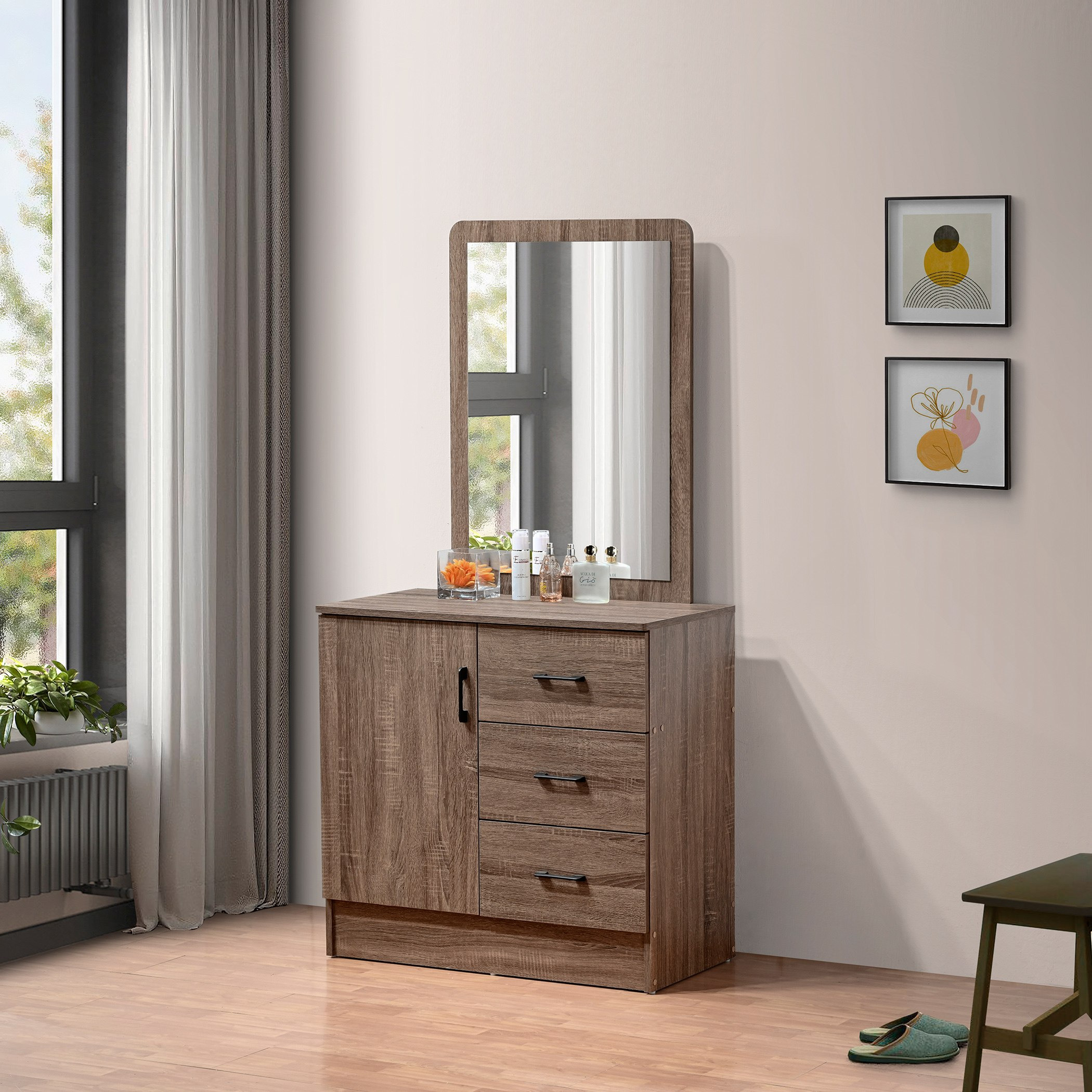 طاولة تزيين 3 أدراج وباب مع مرآة - أواسيس من موڤو-PROMO_HB_UAE_HBX10_250526-image-1