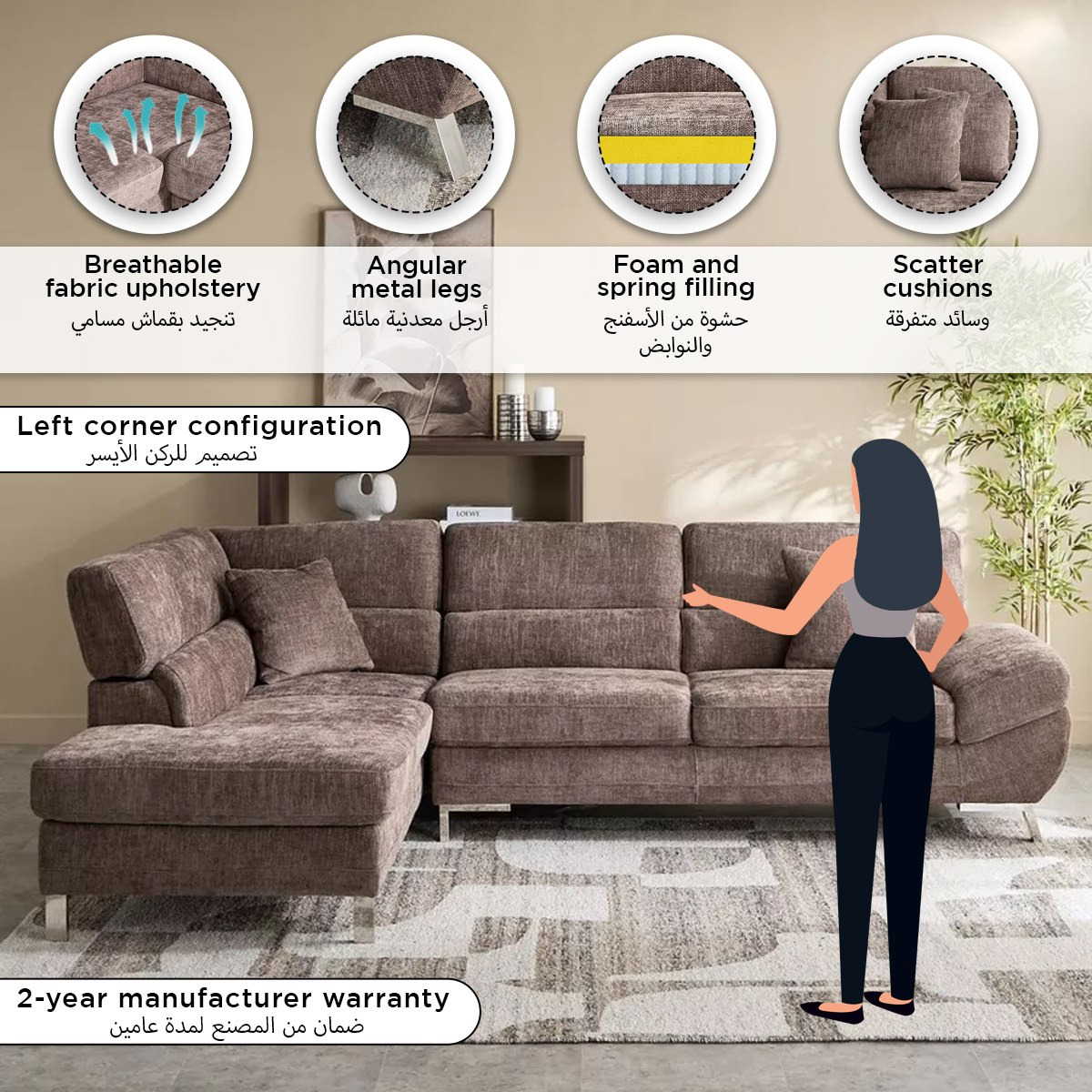 Salerno 3-Seater Left Corner Fabric Sofa-hbxlivingroom-sofasandarmchairs-cornersofas-image-17