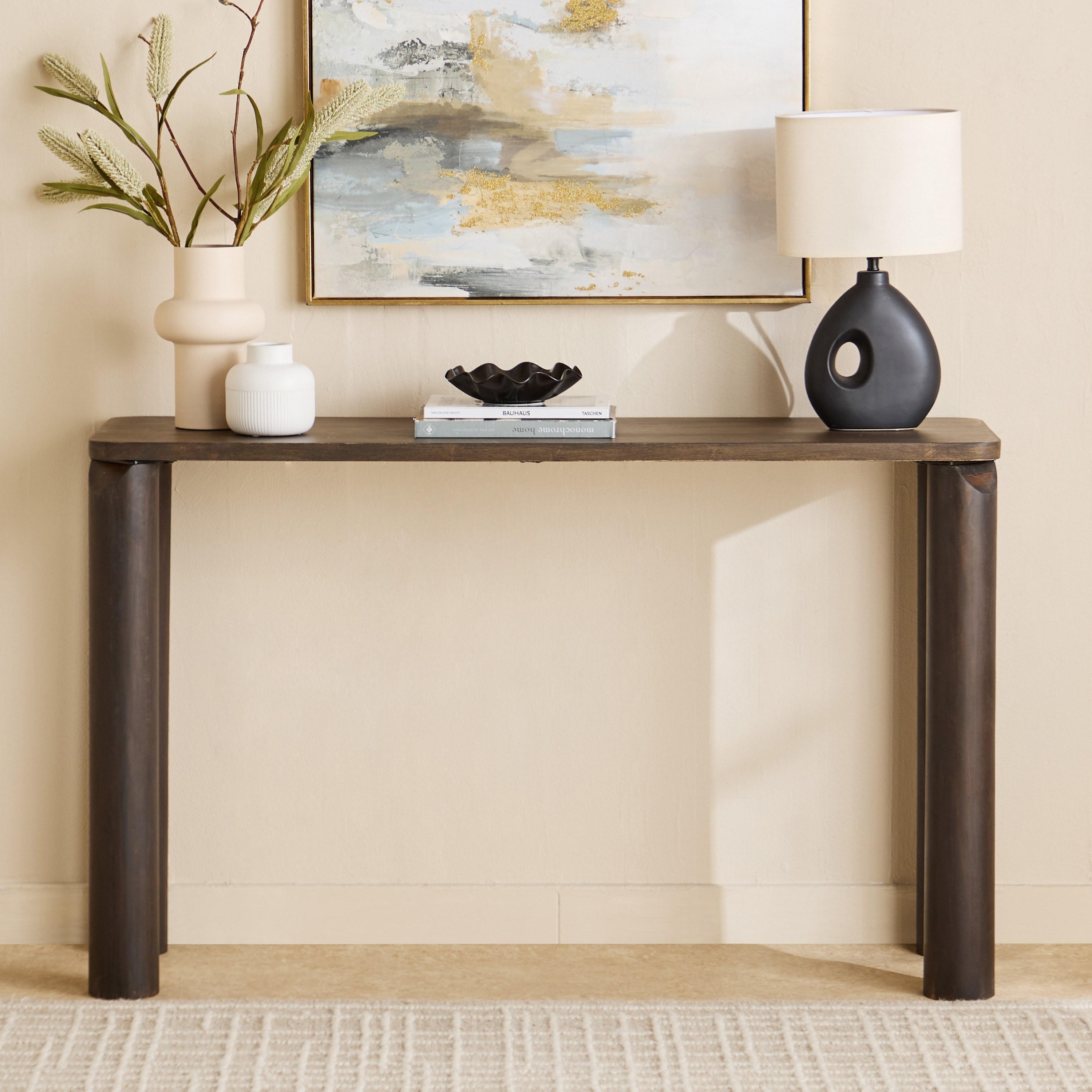 Pillar Solid Wood Console Table-hbxfurniture-tablesandstands-consoletables-image-2
