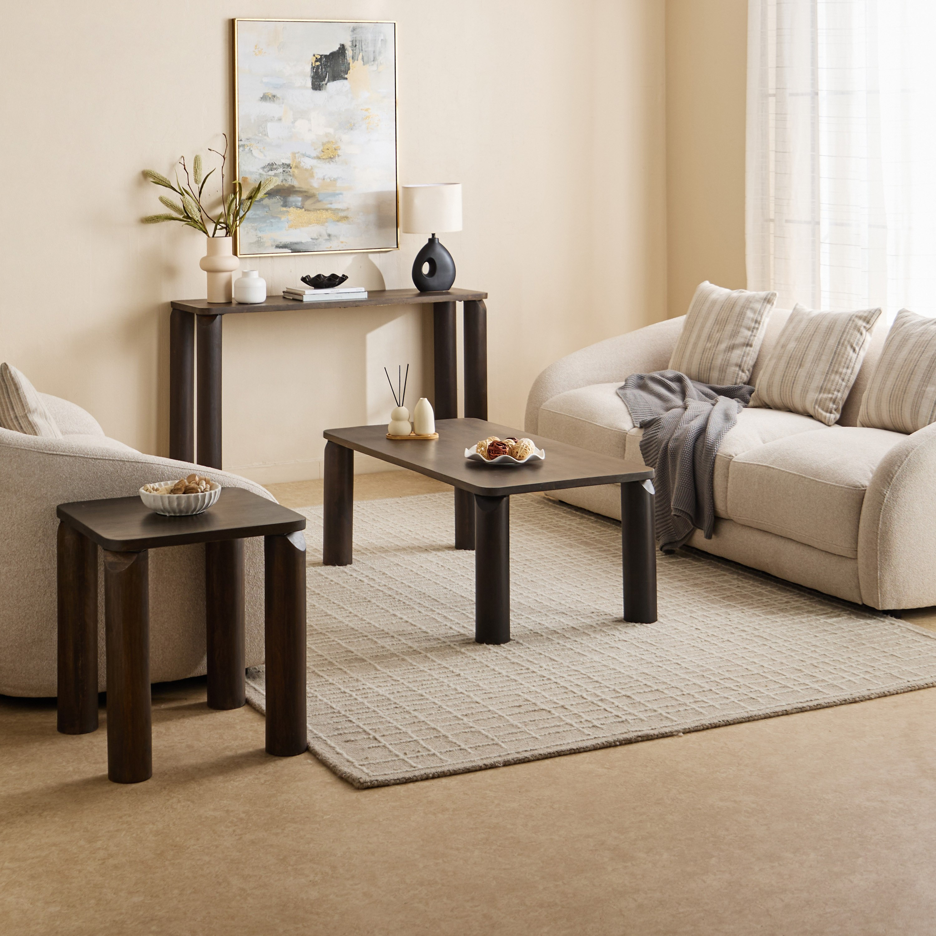 Pillar Solid Wood Console Table-hbxfurniture-tablesandstands-consoletables-image-5