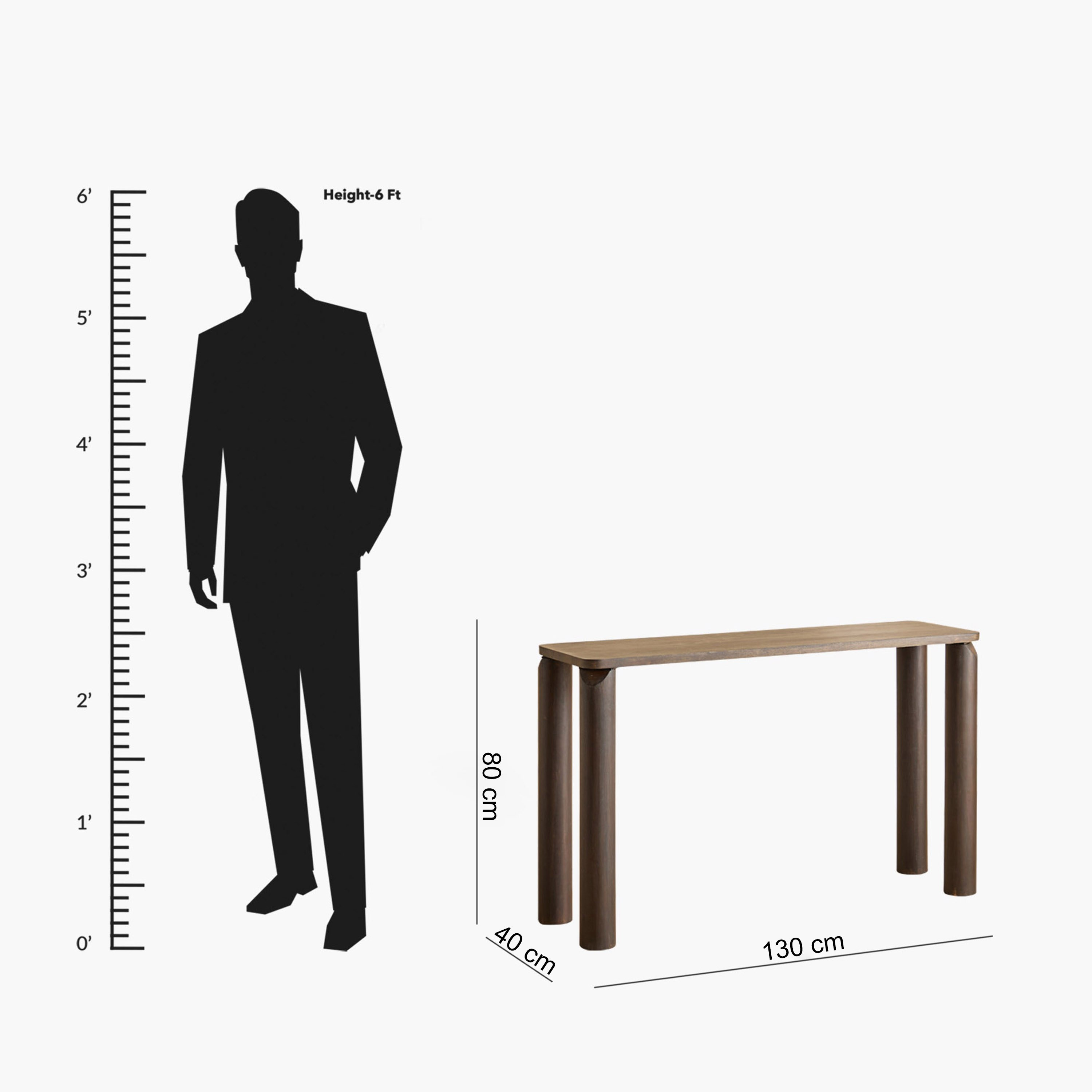 Pillar Solid Wood Console Table-hbxfurniture-tablesandstands-consoletables-image-7