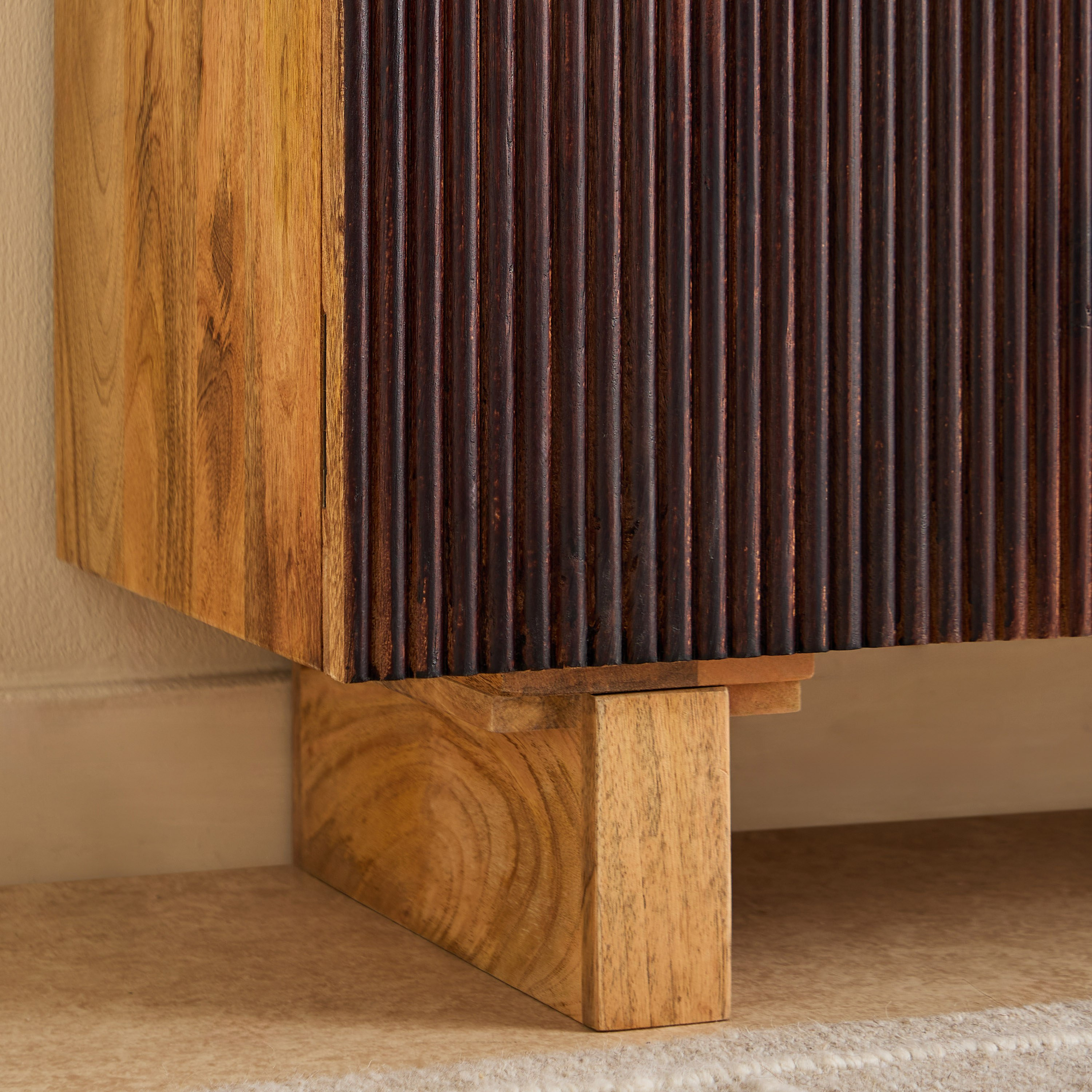Cavon Fluted Solid Wood 4-Door Sideboard with Rattan-hbxfurniture-diningroom-buffetsandsideboards-image-7