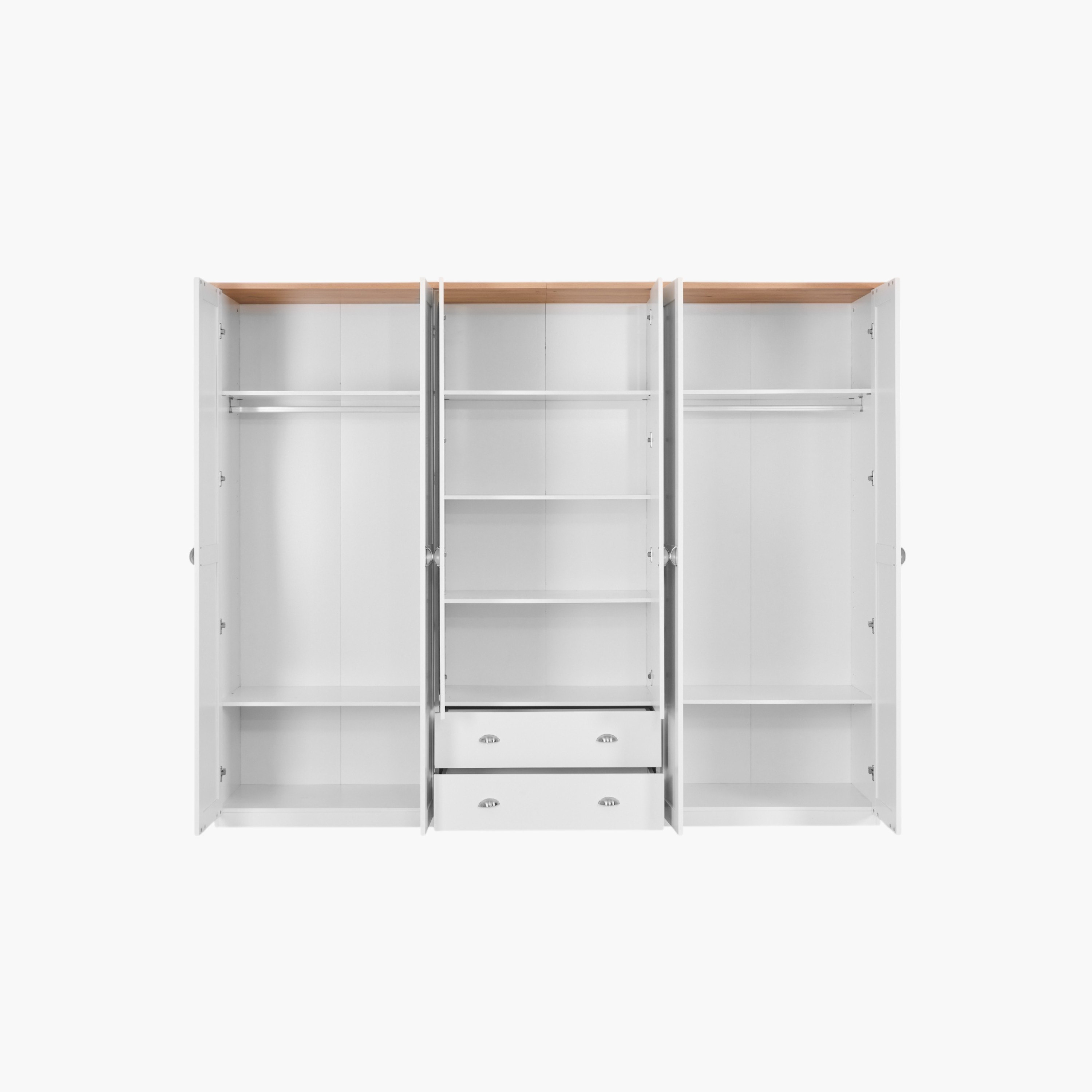 Hampton NXT 6-Door Wardrobe with 2-Drawers and Mirror-hbxfurniture-wardrobes-image-4