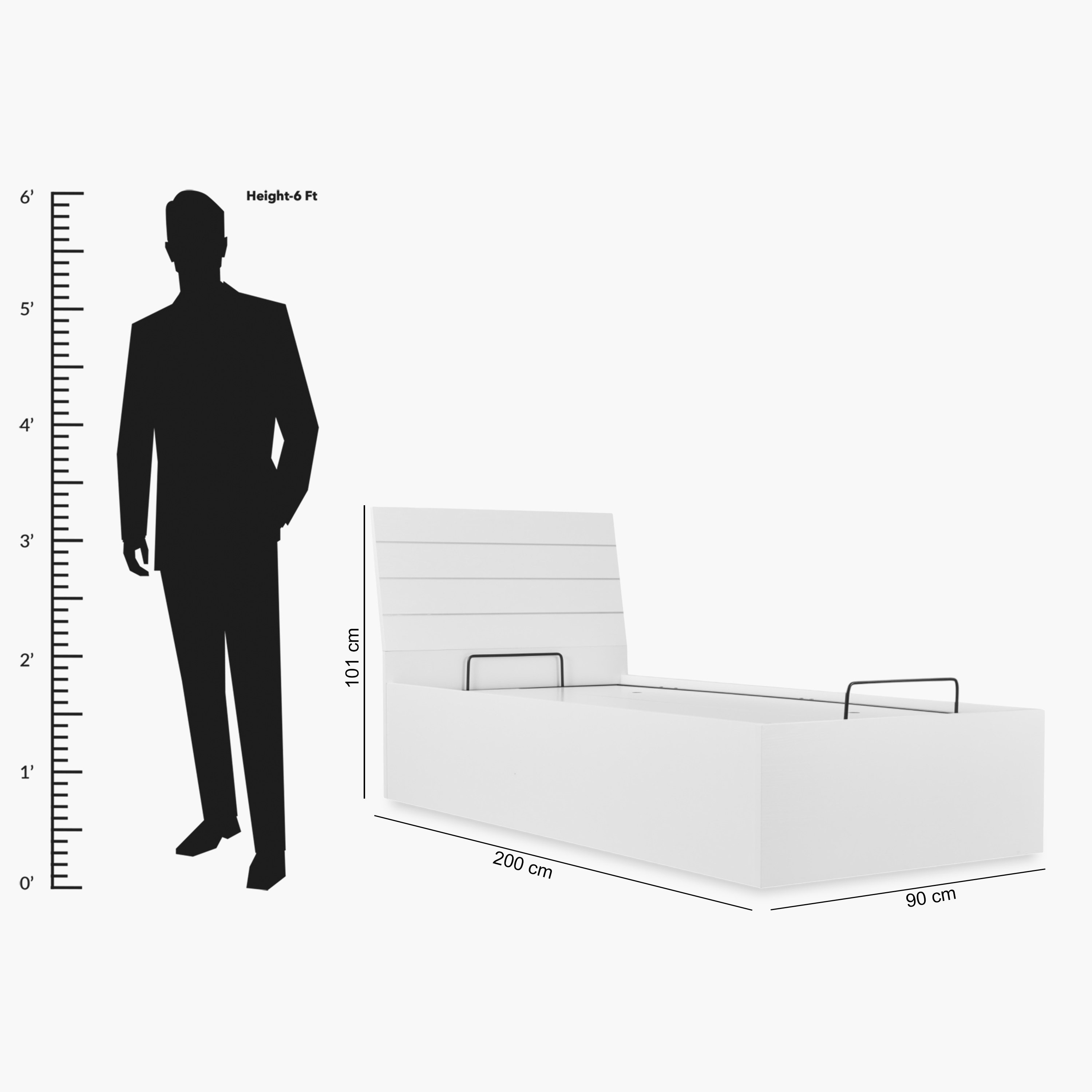 Frankfurt Single Hydraulic Storage Bed - 90x200 cm-hbxfurniture-bedsandbedsets-beds-single-image-9