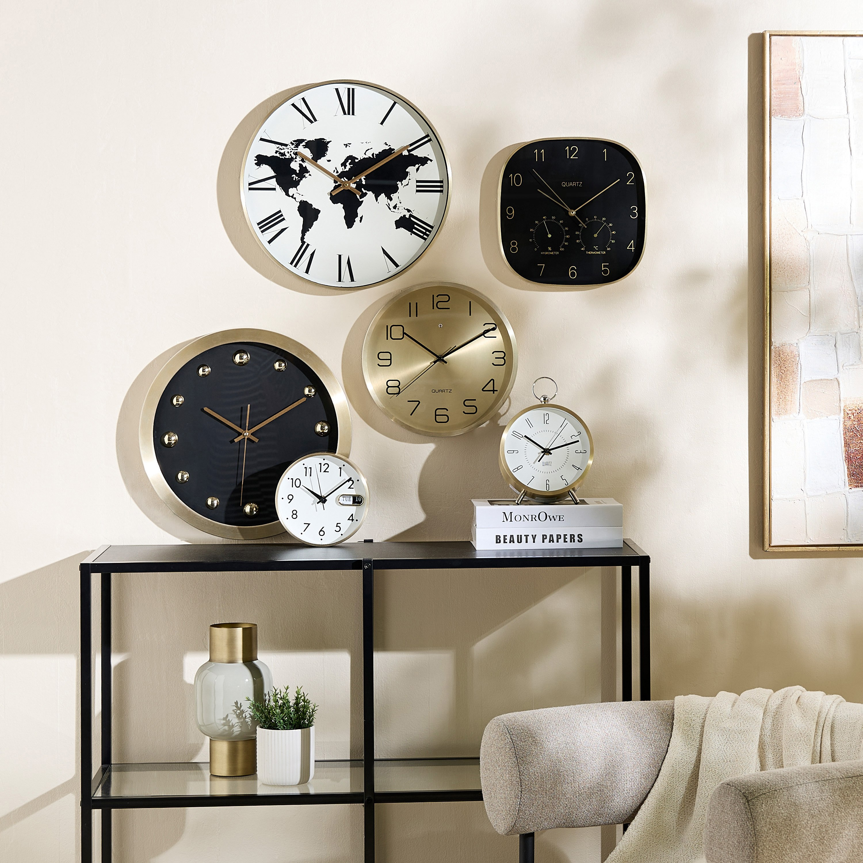 ساعة طاولة مع منبه ويلا من ساراتوجا - 17.5x6.9x24.8 سم-hbxhomeware-hbxdecorandfurnishings-image-5