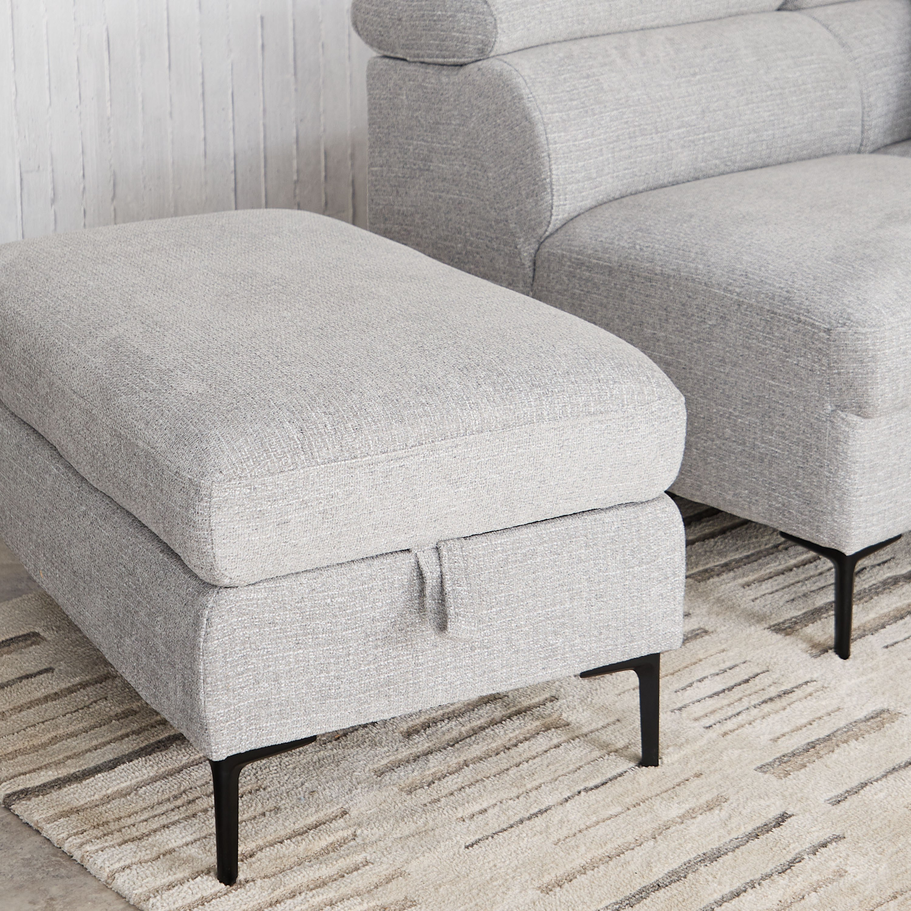 كنبة سرير ركنية يسار 5 مقاعد قماش ووسادتين ومقعد بوحدة تخزين - بافيا-hbxfurniture-sofasandarmchairs-sofabeds-image-14