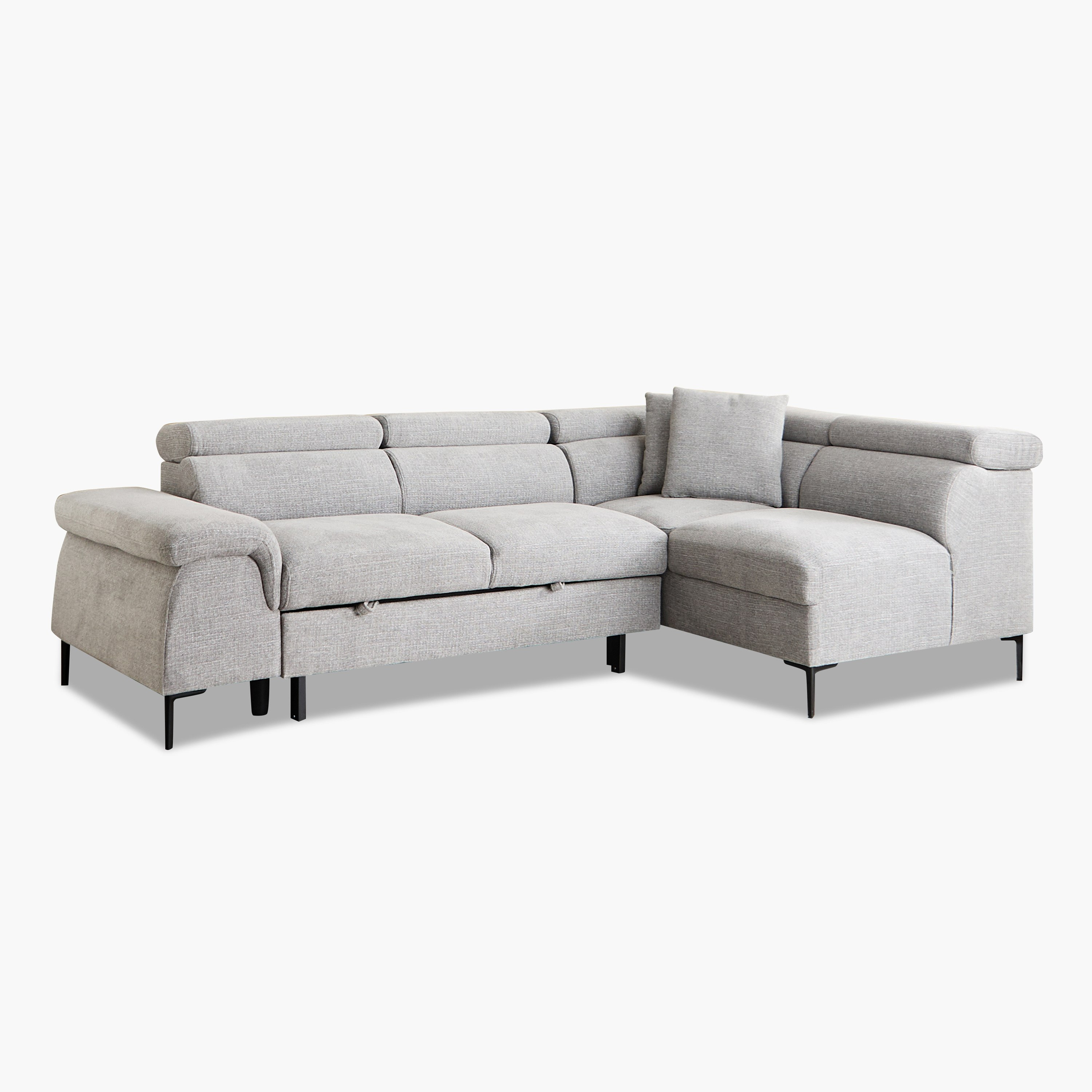 كنبة سرير ركنية يمين 5 مقاعد قماش ووسادتين ومقعد بوحدة تخزين - بافيا-hbxfurniture-sofasandarmchairs-sofabeds-image-18