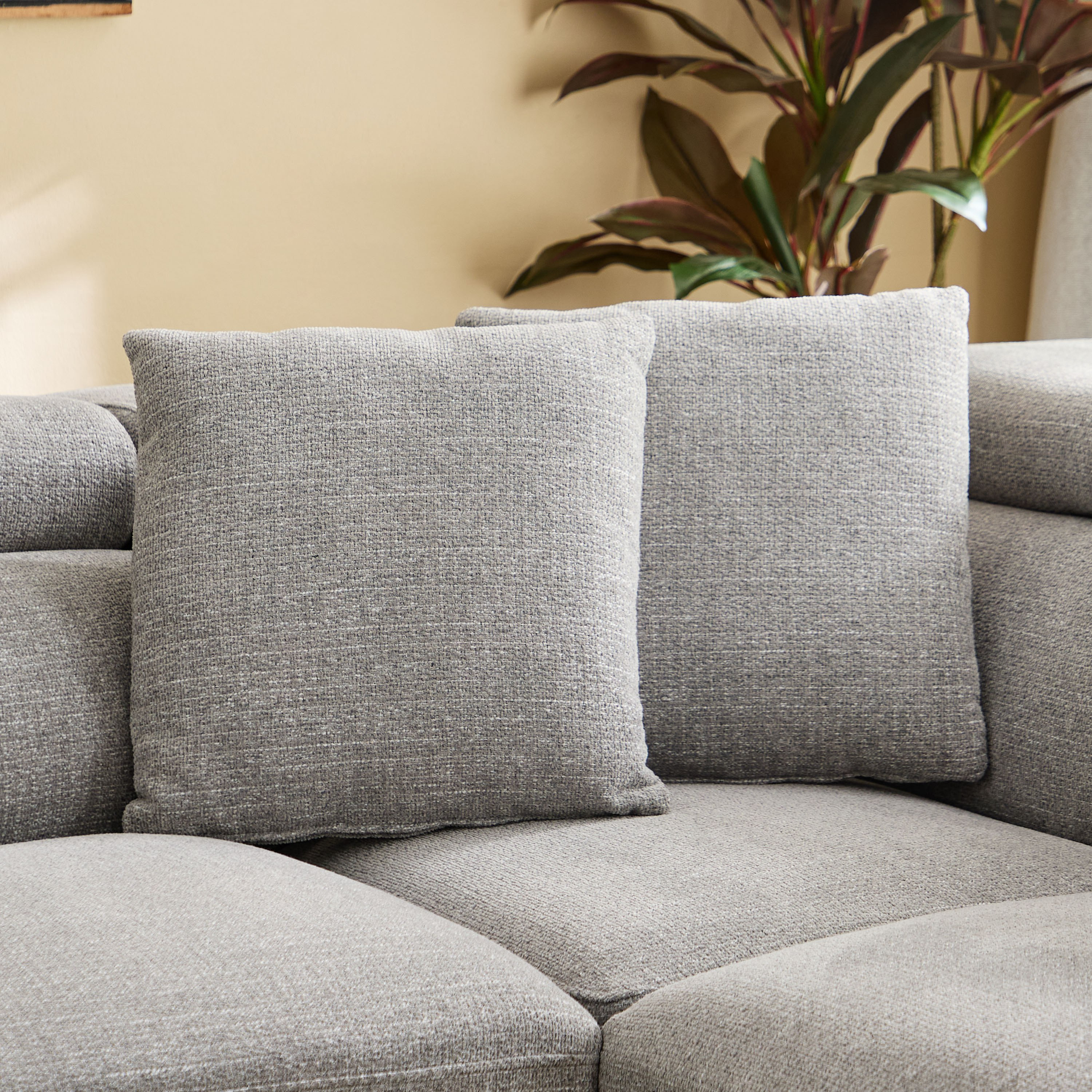 كنبة سرير ركنية يمين 5 مقاعد قماش ووسادتين ومقعد بوحدة تخزين - بافيا-hbxfurniture-sofasandarmchairs-sofabeds-image-7