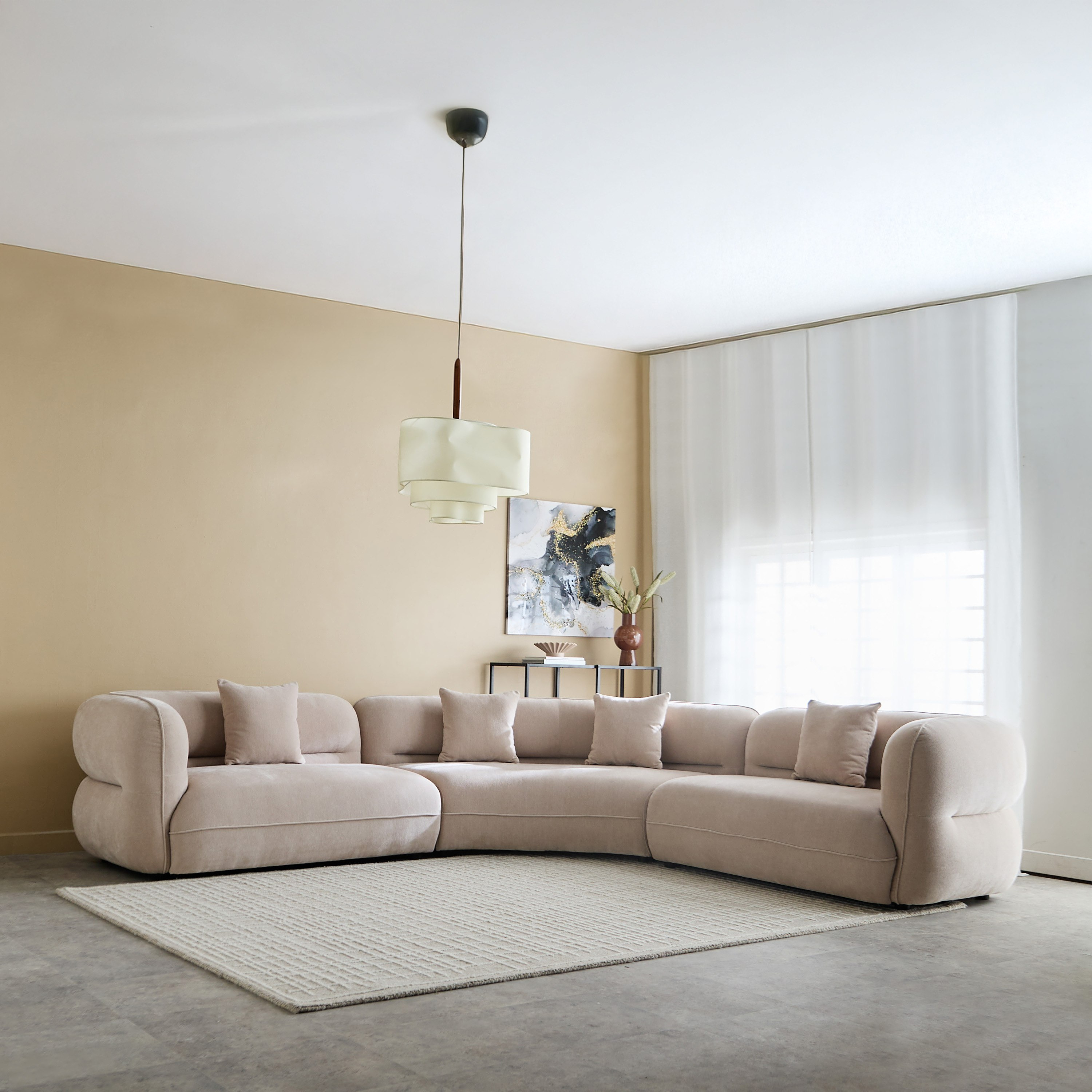 كنبة ركنية مقطعية قماش 6 مقاعد مع 4 وسائد من داروين-hbxlivingroom-sofasandarmchairs-cornersofas-image-1