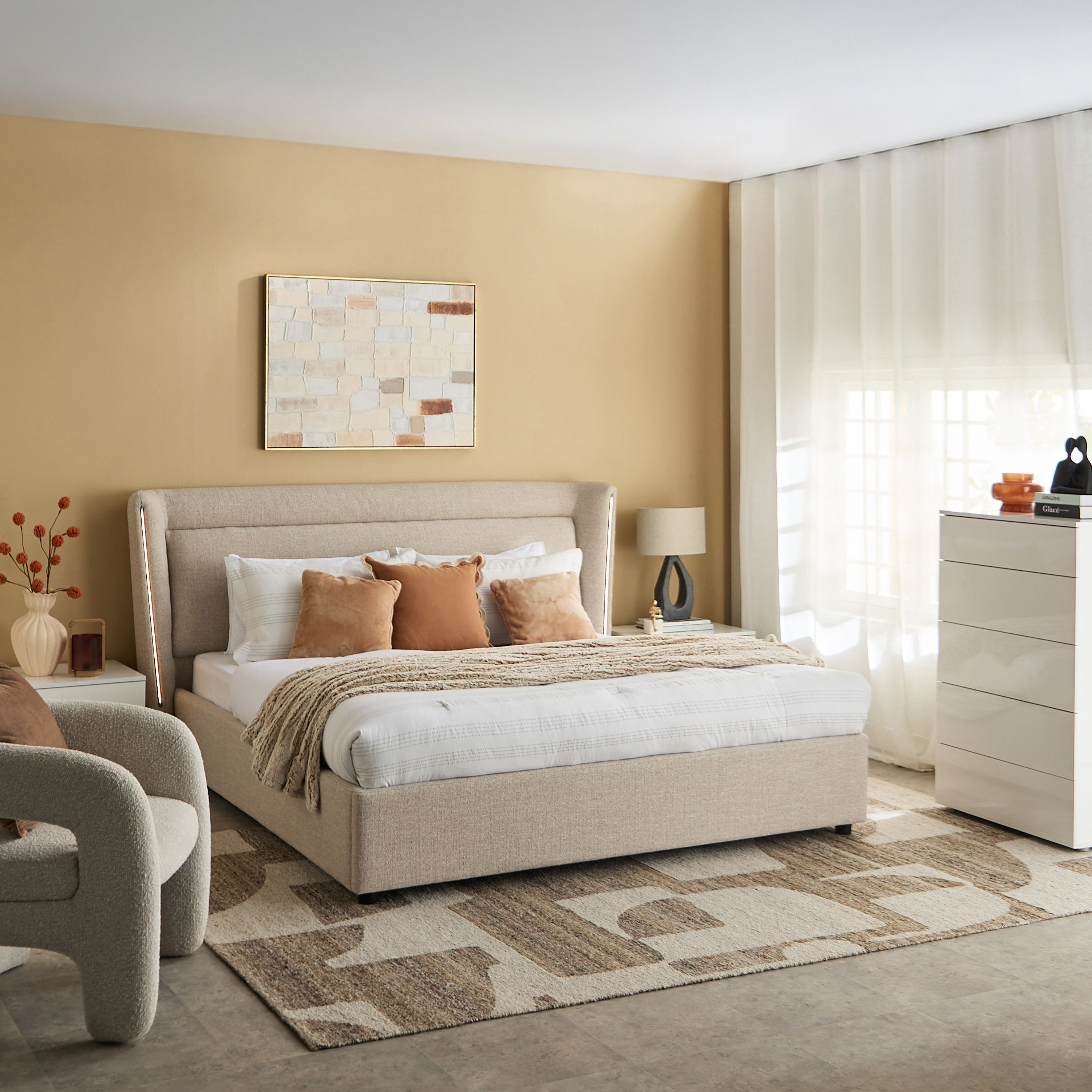 Liberty Aura Smart LED King Upholstered Bed - 180x200 cm-PROMO_HB_UAE_HBX10_250526-image-8
