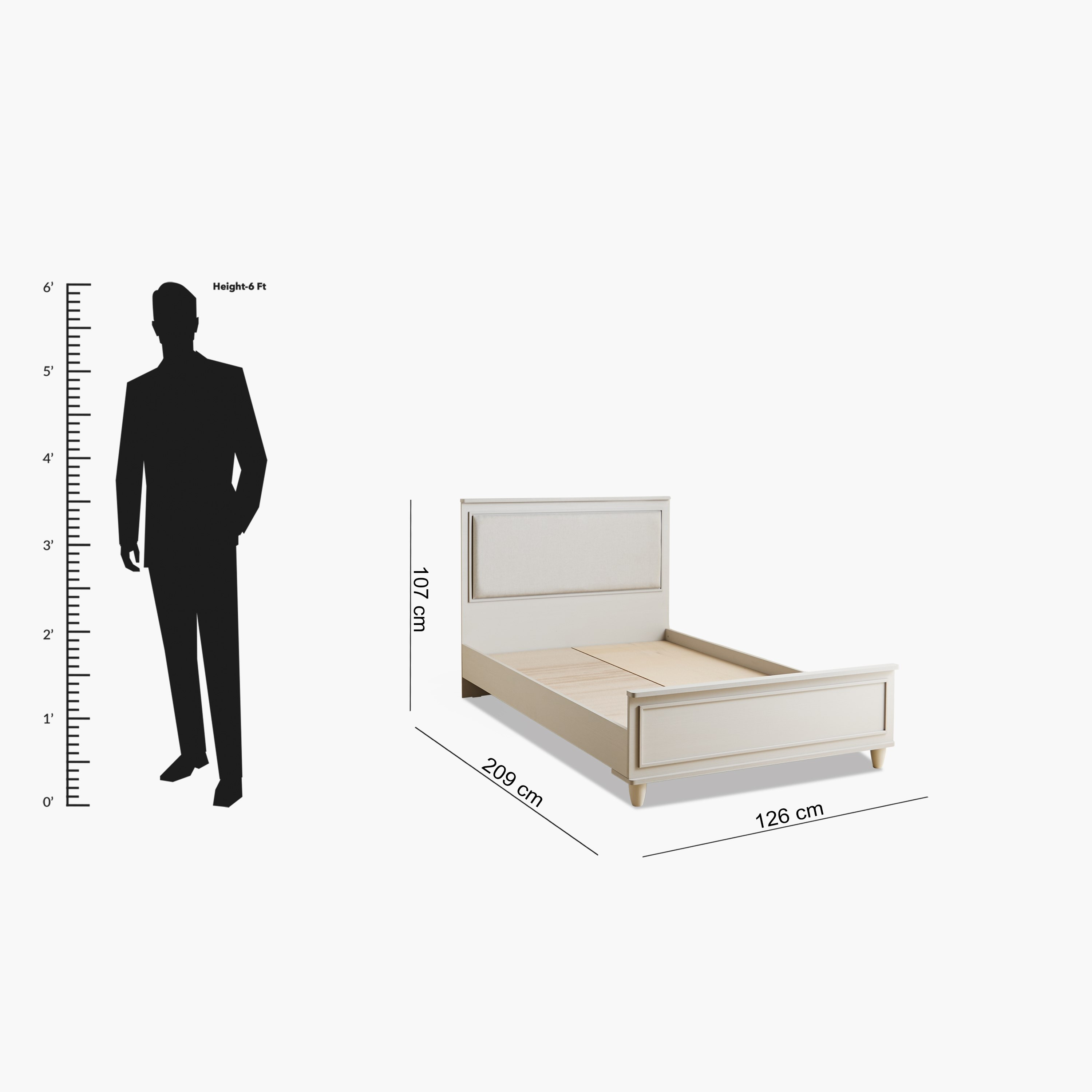 Bergenz Twin Bed - 120x200 cm-hbxbedroom-bedsandbedsets-beds-twin-image-10