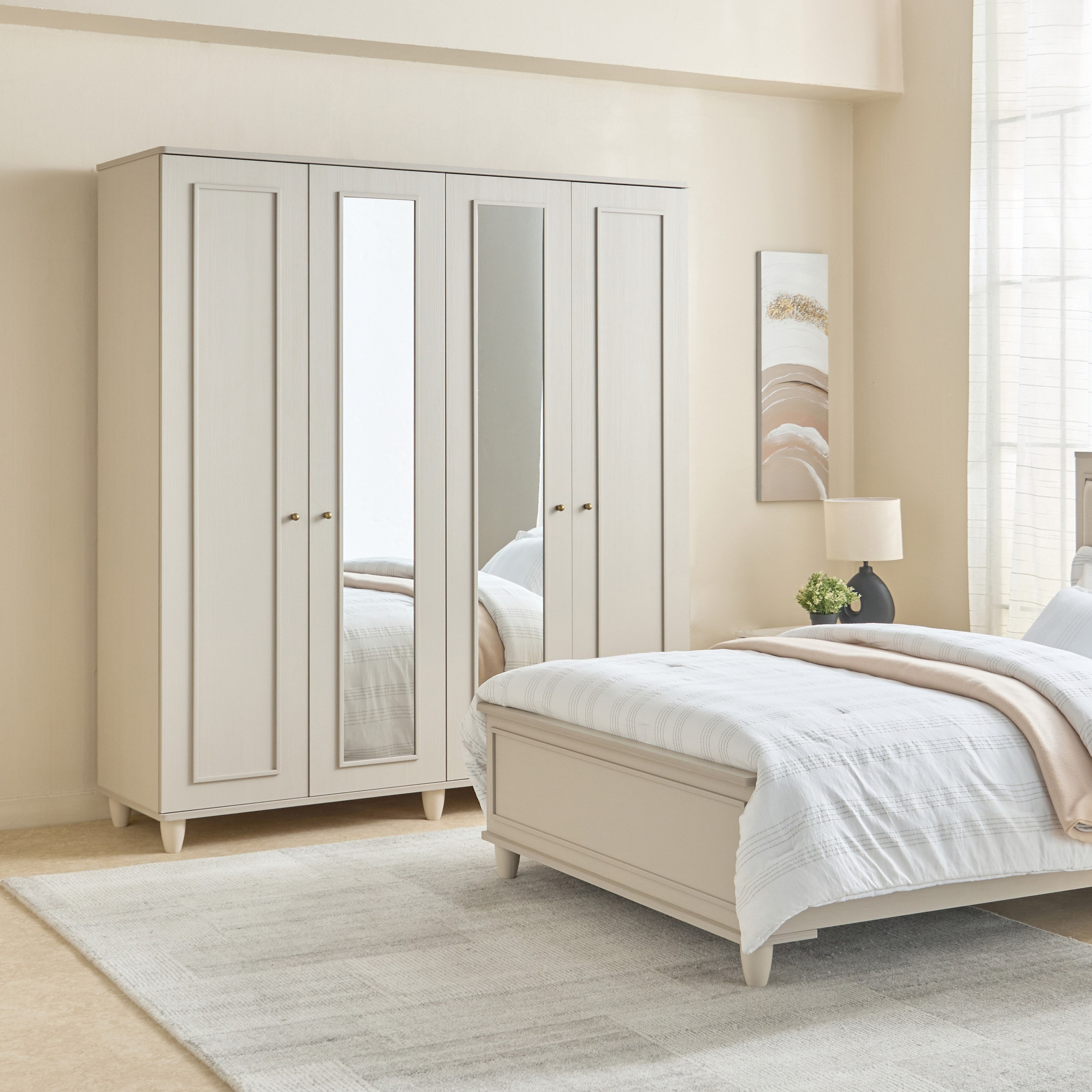 Bergenz 4-Door Wardobe with Mirror-hbxfurniture-wardrobes-image-10