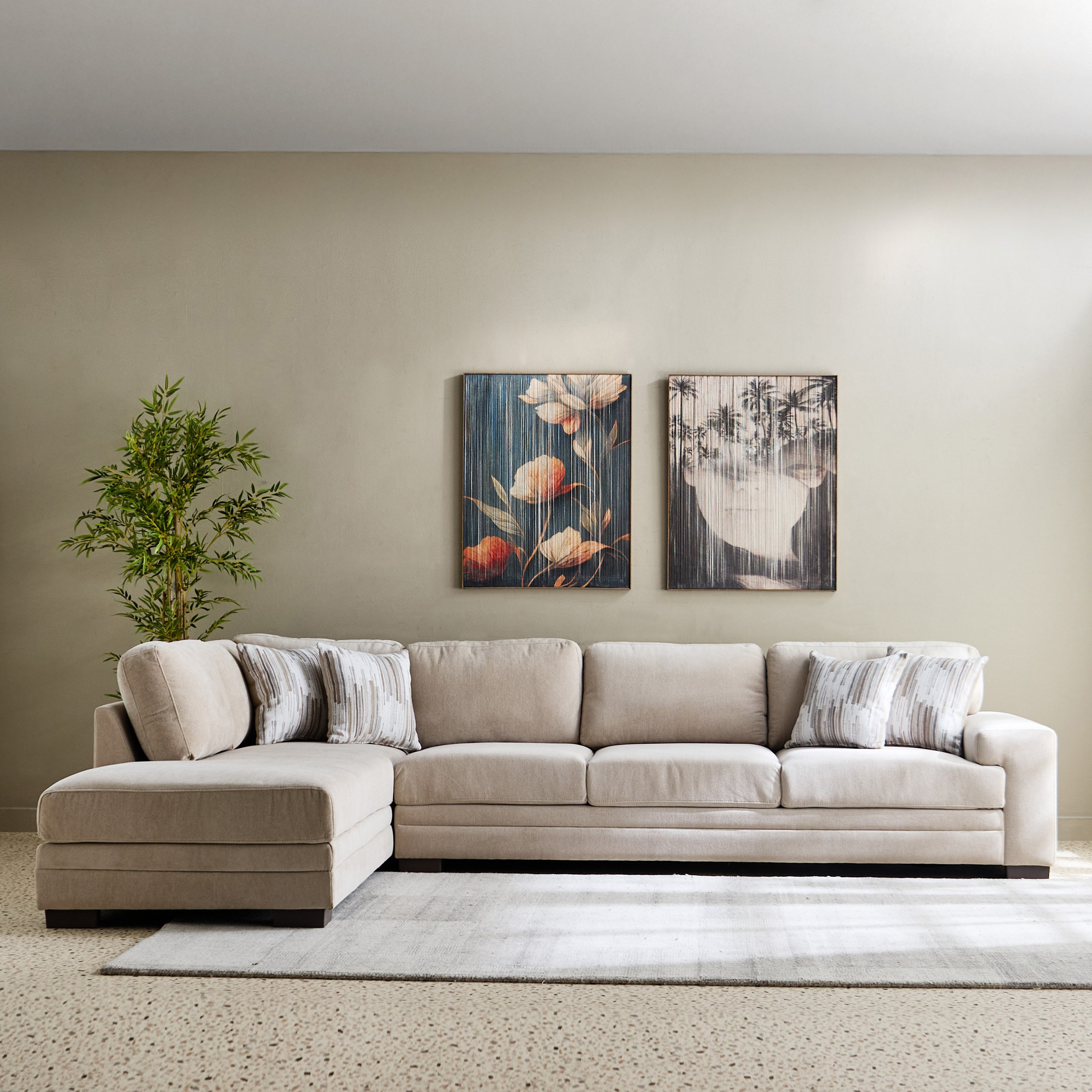 كنبة ركنية يسار قماش بـ5 مقاعد و4 وسائد من ريفيرا-hbxlivingroom-sofasandarmchairs-cornersofas-image-2