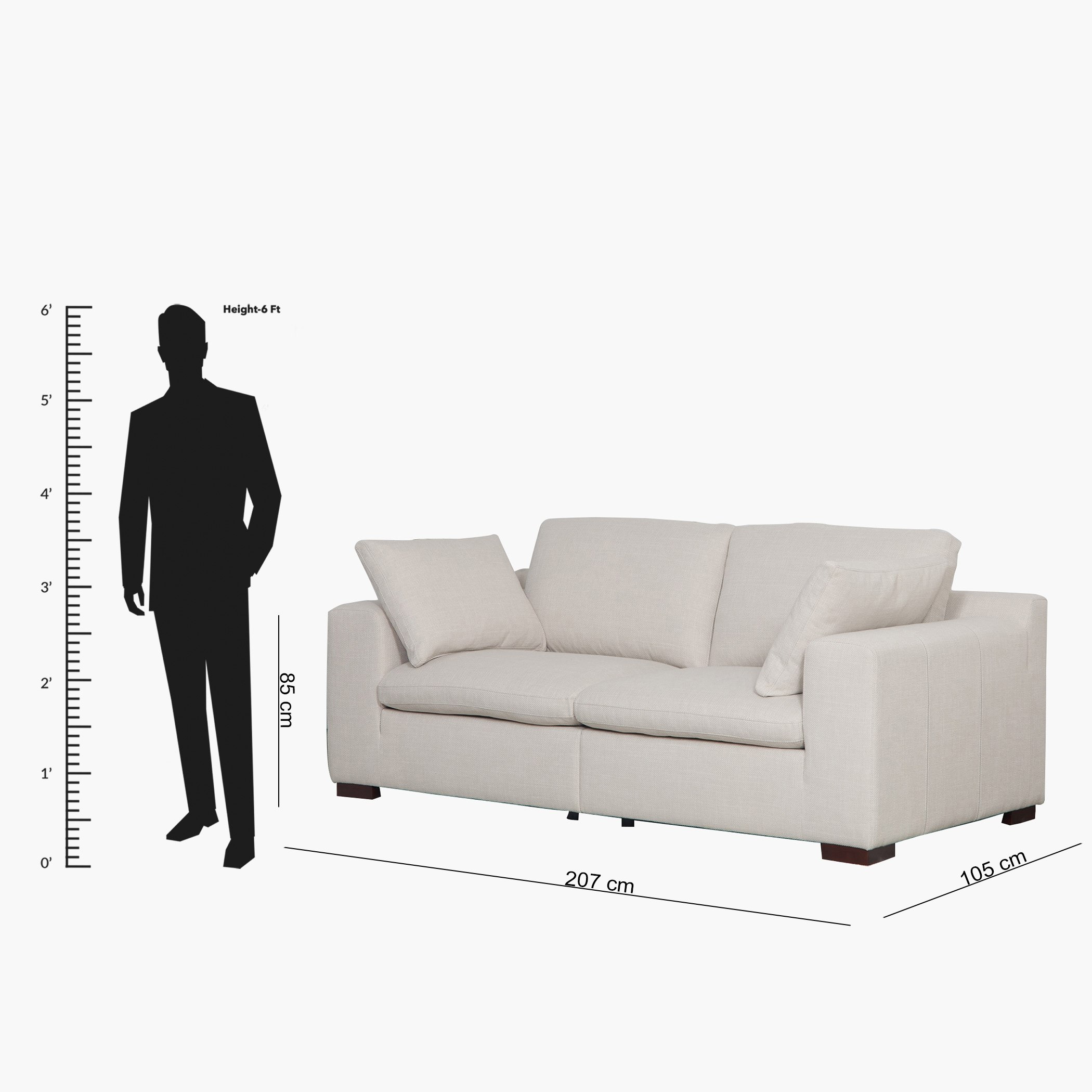 Victoria 3-Seater Fabric Sofa with 2 Arm Pillows-hbxlivingroom-sofasandarmchairs-sofas-image-10