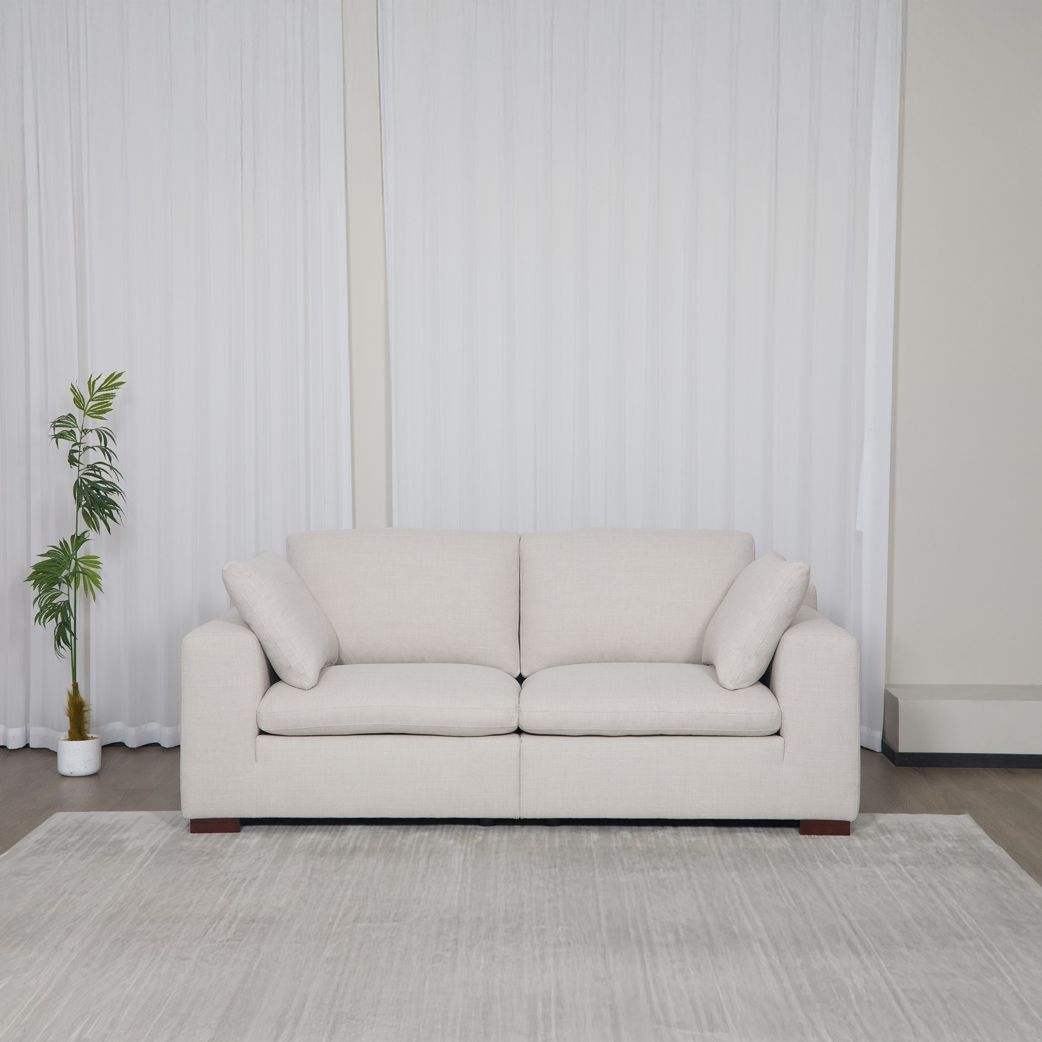 Victoria 3-Seater Fabric Sofa with 2 Arm Pillows-hbxlivingroom-sofasandarmchairs-sofas-image-2