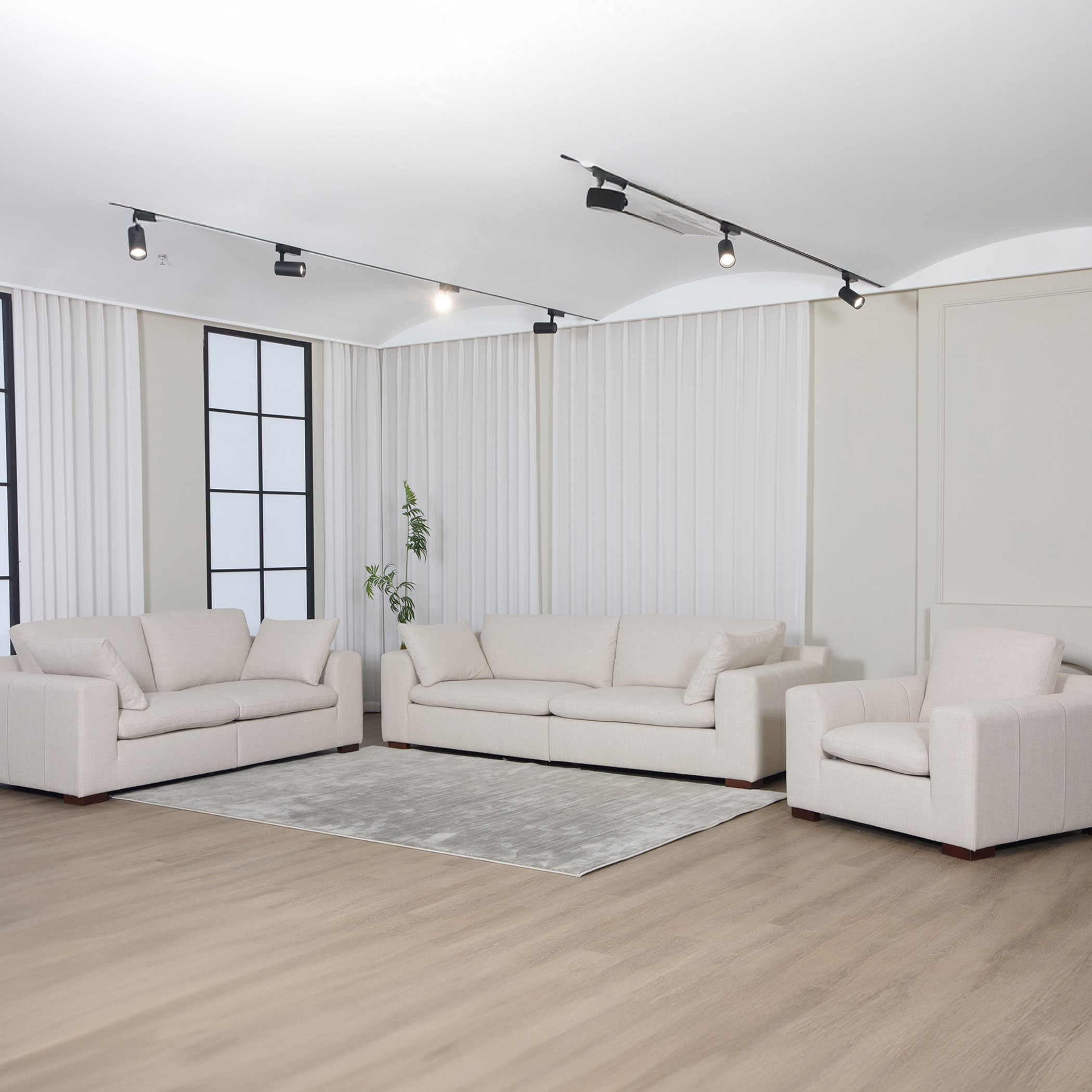 Victoria 3-Seater Fabric Sofa with 2 Arm Pillows-hbxlivingroom-sofasandarmchairs-sofas-image-8