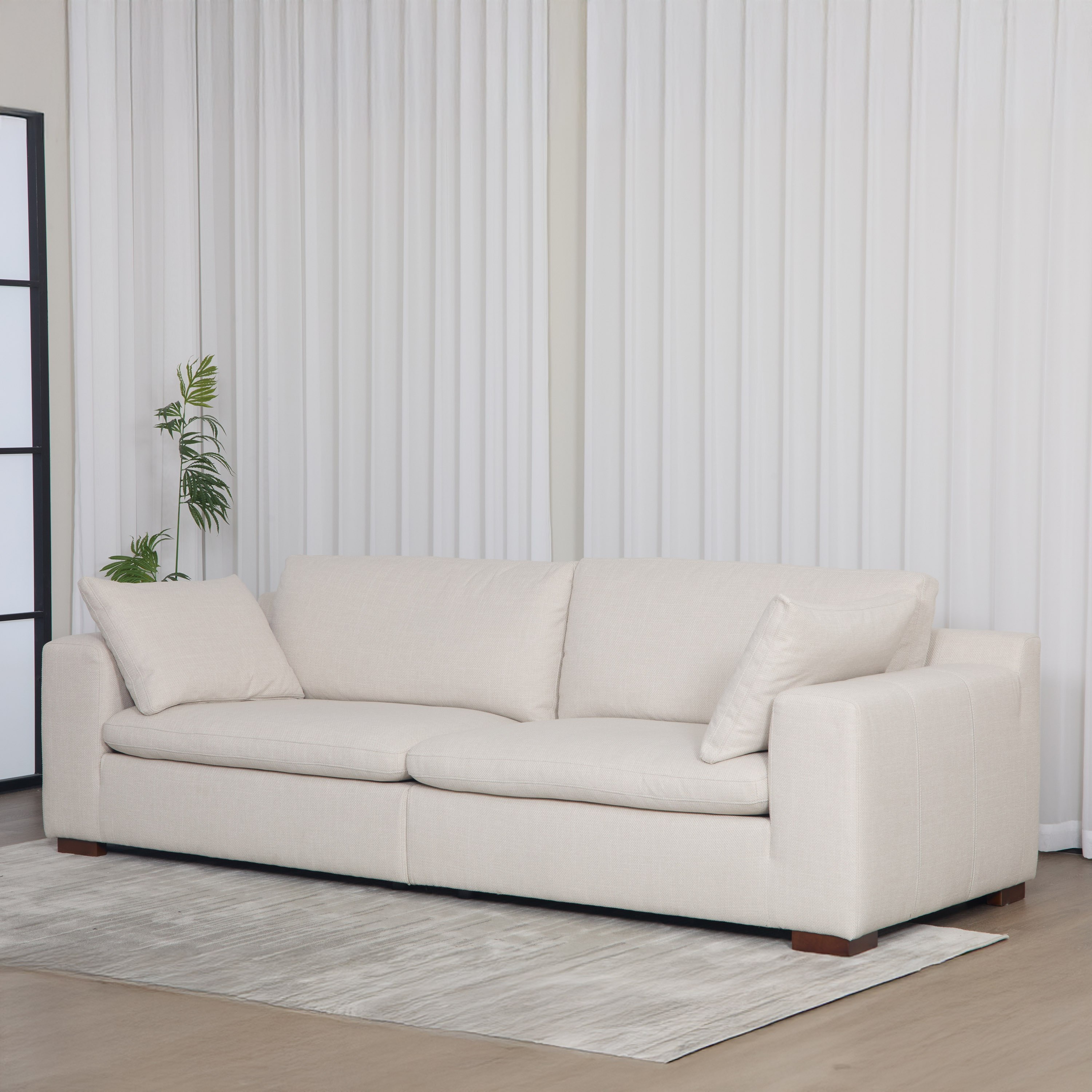 كنبة قماش 4 أشخاص مع وسادتين للذراع من فيكتوريا-hbxlivingroom-sofasandarmchairs-sofas-image-1