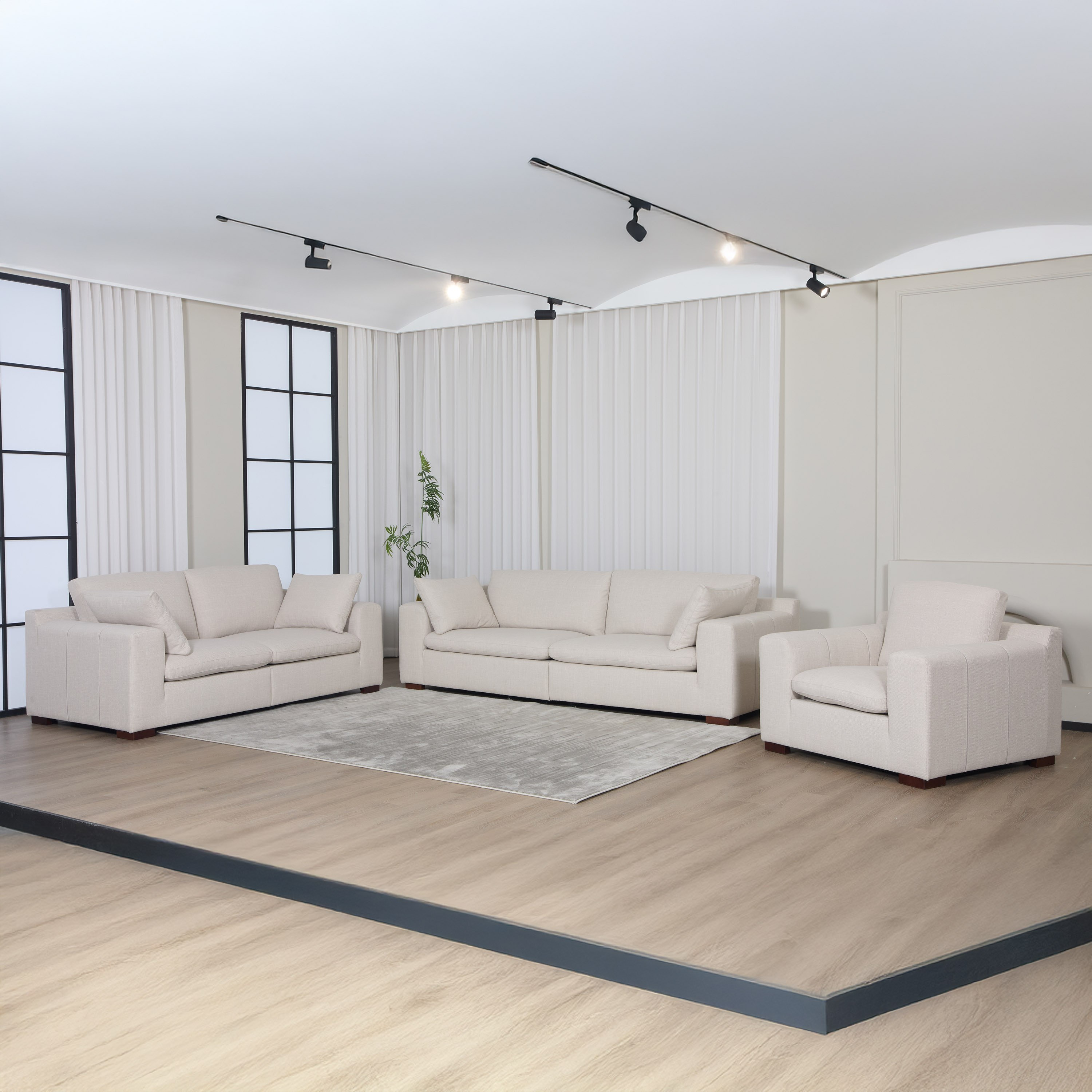 كنبة قماش 4 أشخاص مع وسادتين للذراع من فيكتوريا-hbxlivingroom-sofasandarmchairs-sofas-image-10