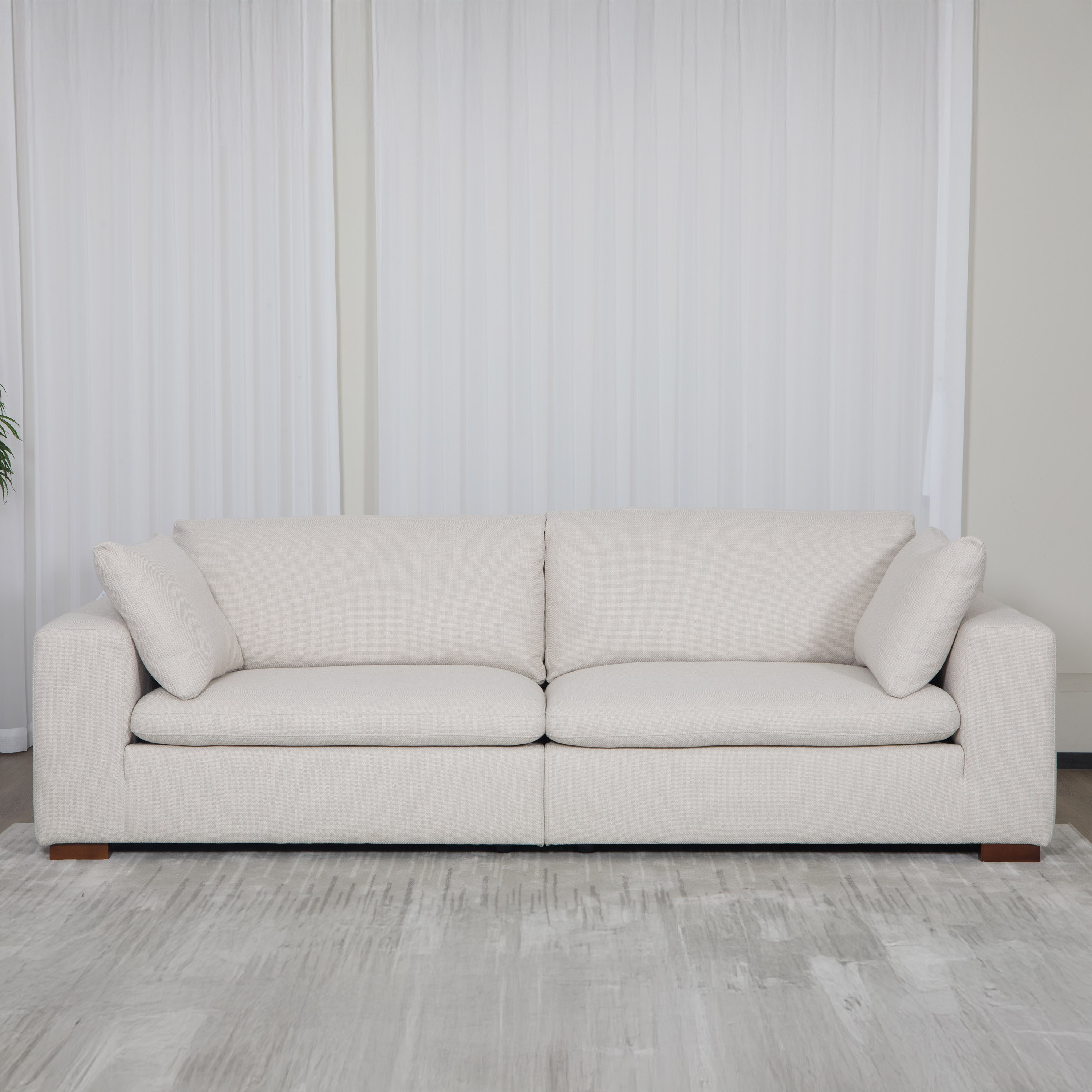 كنبة قماش 4 أشخاص مع وسادتين للذراع من فيكتوريا-hbxlivingroom-sofasandarmchairs-sofas-image-2