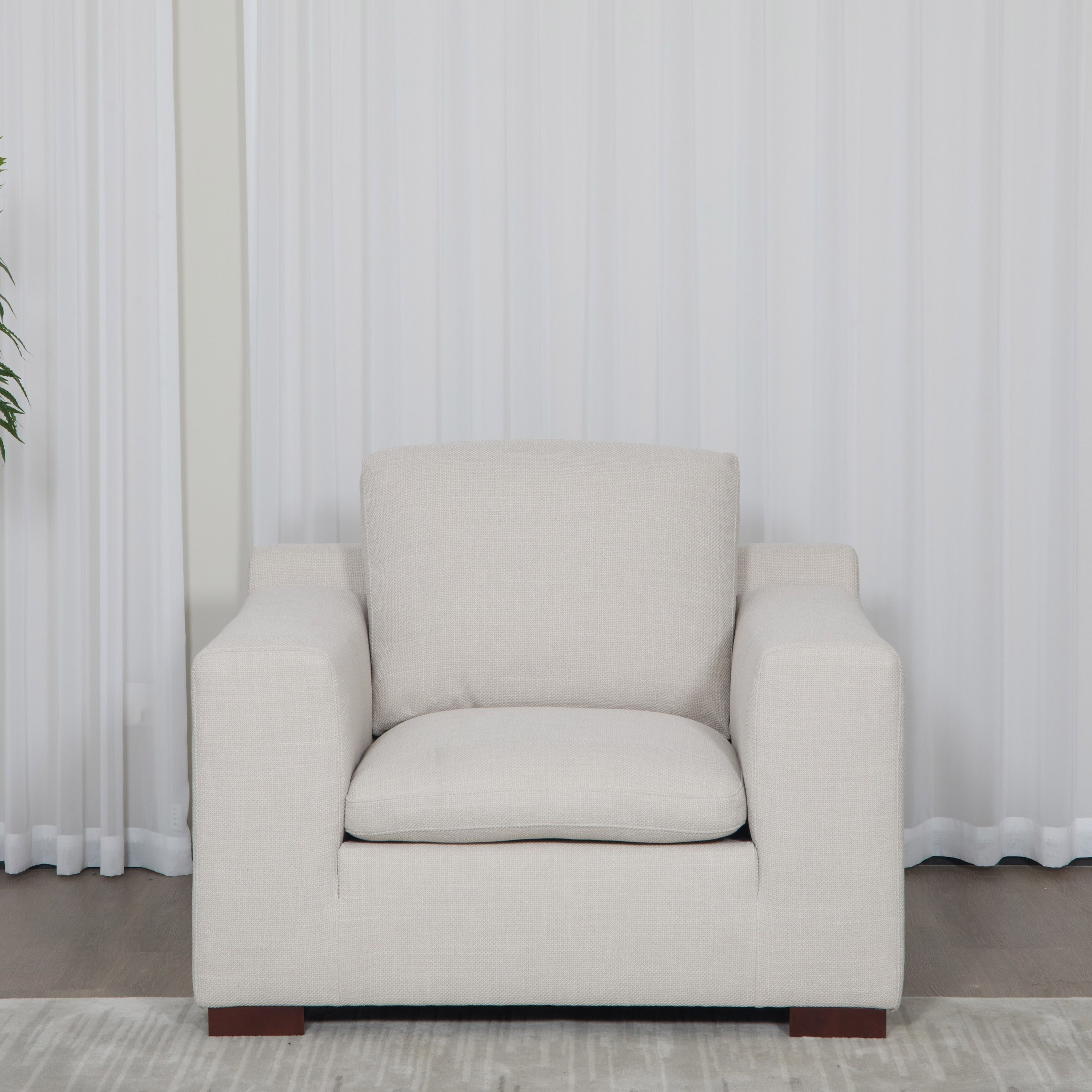 Victoria Fabric Armchair Sofa with 2 Arm Pillows-hbxlivingroom-sofasandarmchairs-sofas-image-2