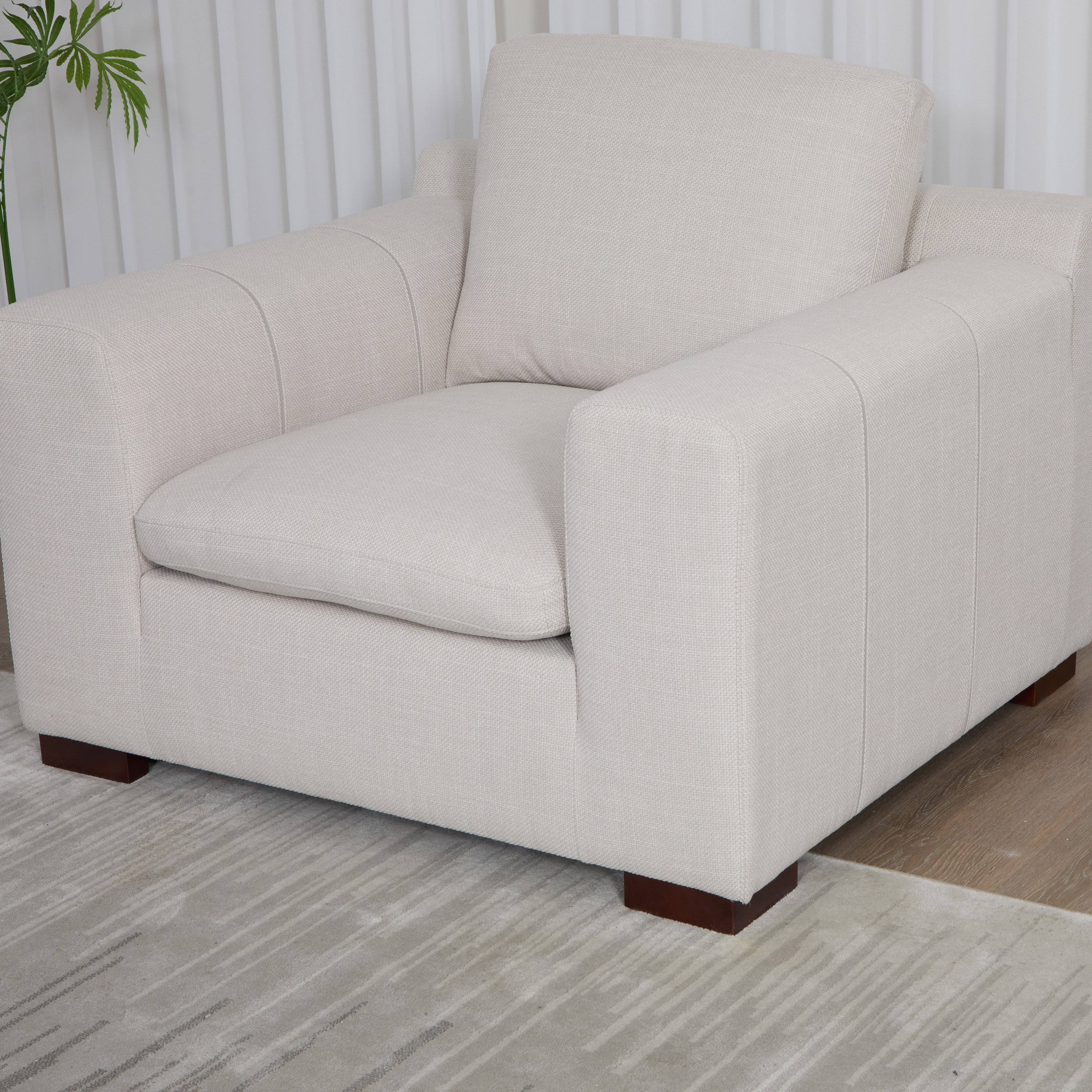 Victoria Fabric Armchair Sofa with 2 Arm Pillows-hbxlivingroom-sofasandarmchairs-sofas-image-4