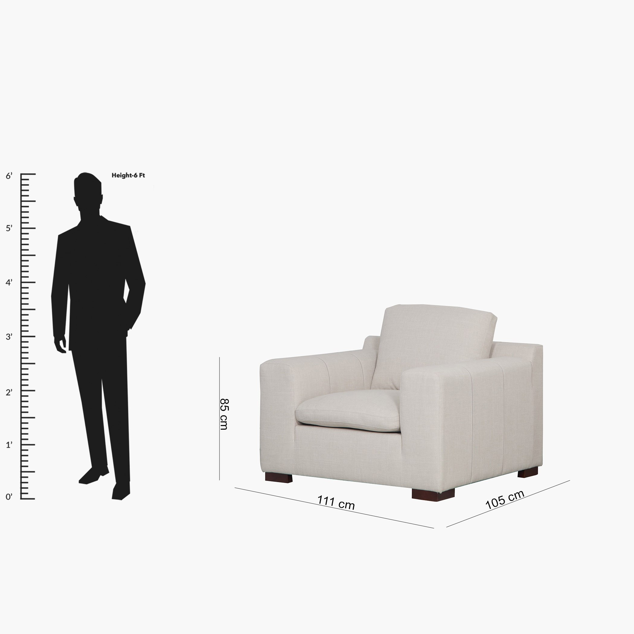 Victoria Fabric Armchair Sofa with 2 Arm Pillows-hbxlivingroom-sofasandarmchairs-sofas-image-9