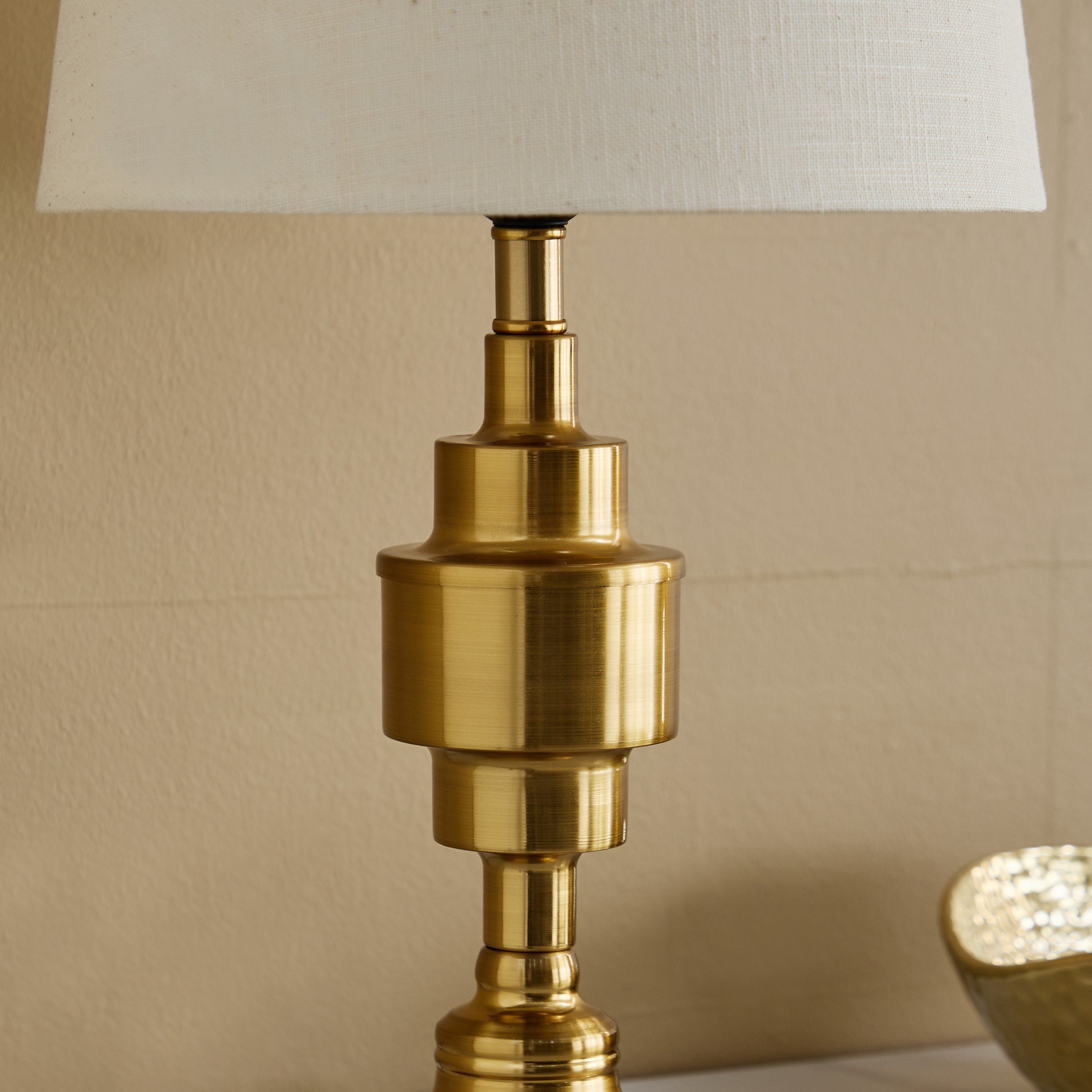 مصباح طاولة معدن بغطاء من الكتّان من رولينز كاسكي - 28×50 سم-PROMO_HB_AE_B1G1_250925-image-3