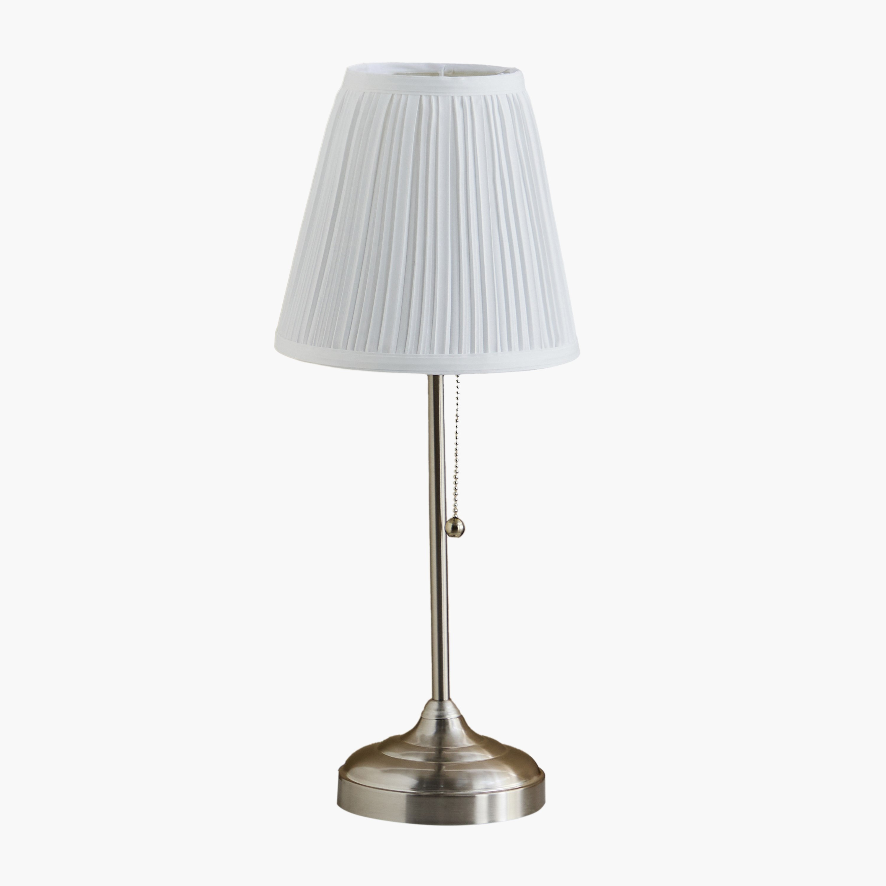 Rollins Caskey Metal Table Lamp with Pull Chain Switch and Pleated Shade - 22x55 cm-PROMO_HB_AE_B1G1_250925-image-5