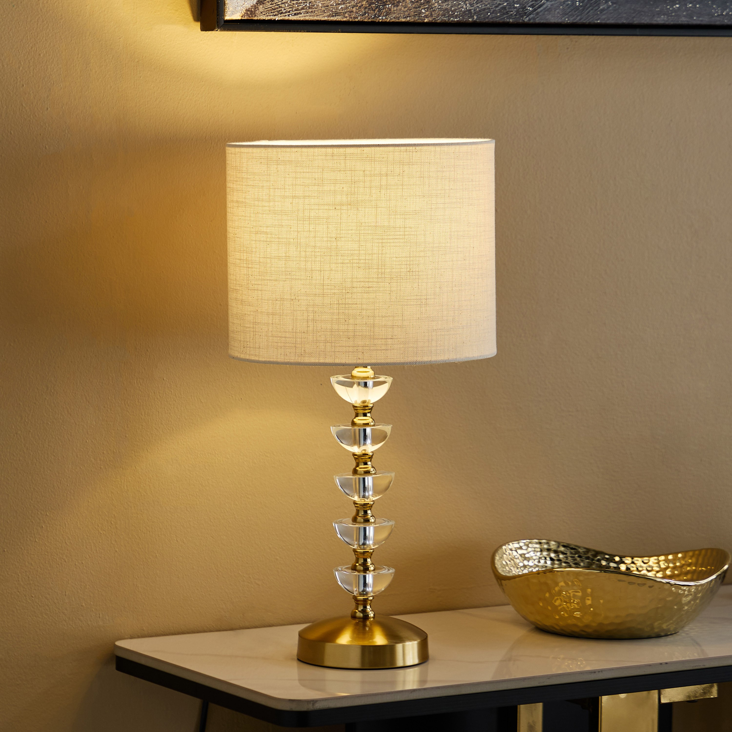 مصباح طاولة معدن بغطاء كتّان من رولينز كاسكي - 25x50 سم-PROMO_HB_AE_B1G1_250925-image-2