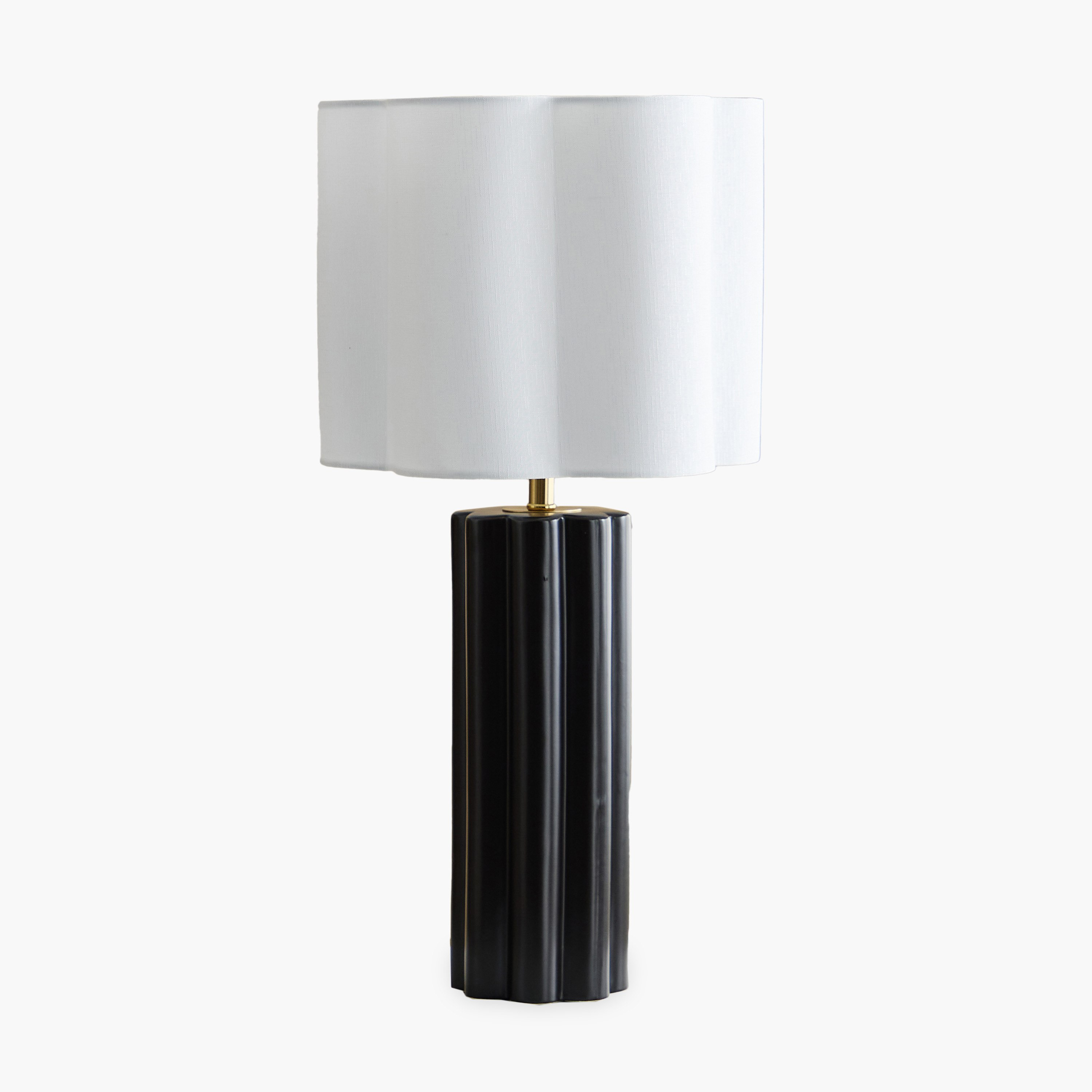 Rollins Caskey Ceramic Table Lamp With Scallop Shade - 30x57 cm-PROMO_HB_AE_B1G1_250925-image-5