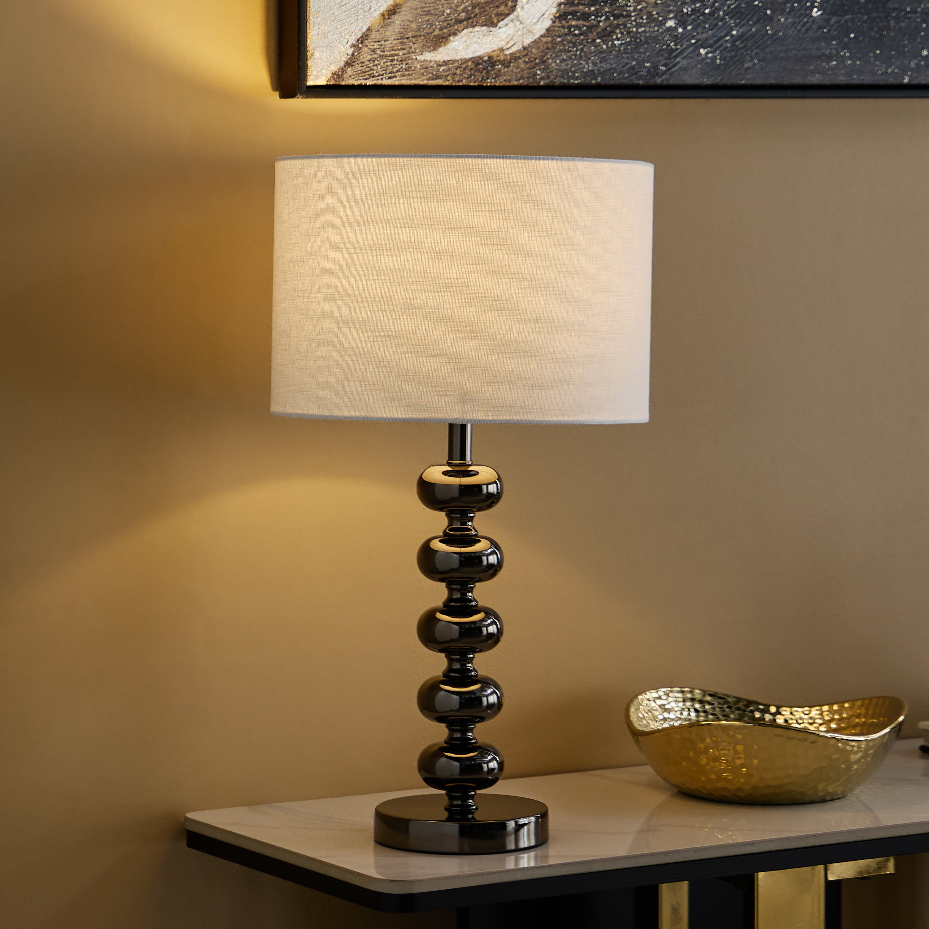 مصباح طاولة معدن بغطاء كتّان من رولينز كاسكي - 30×54 سم-PROMO_HB_AE_B1G1_250925-image-2