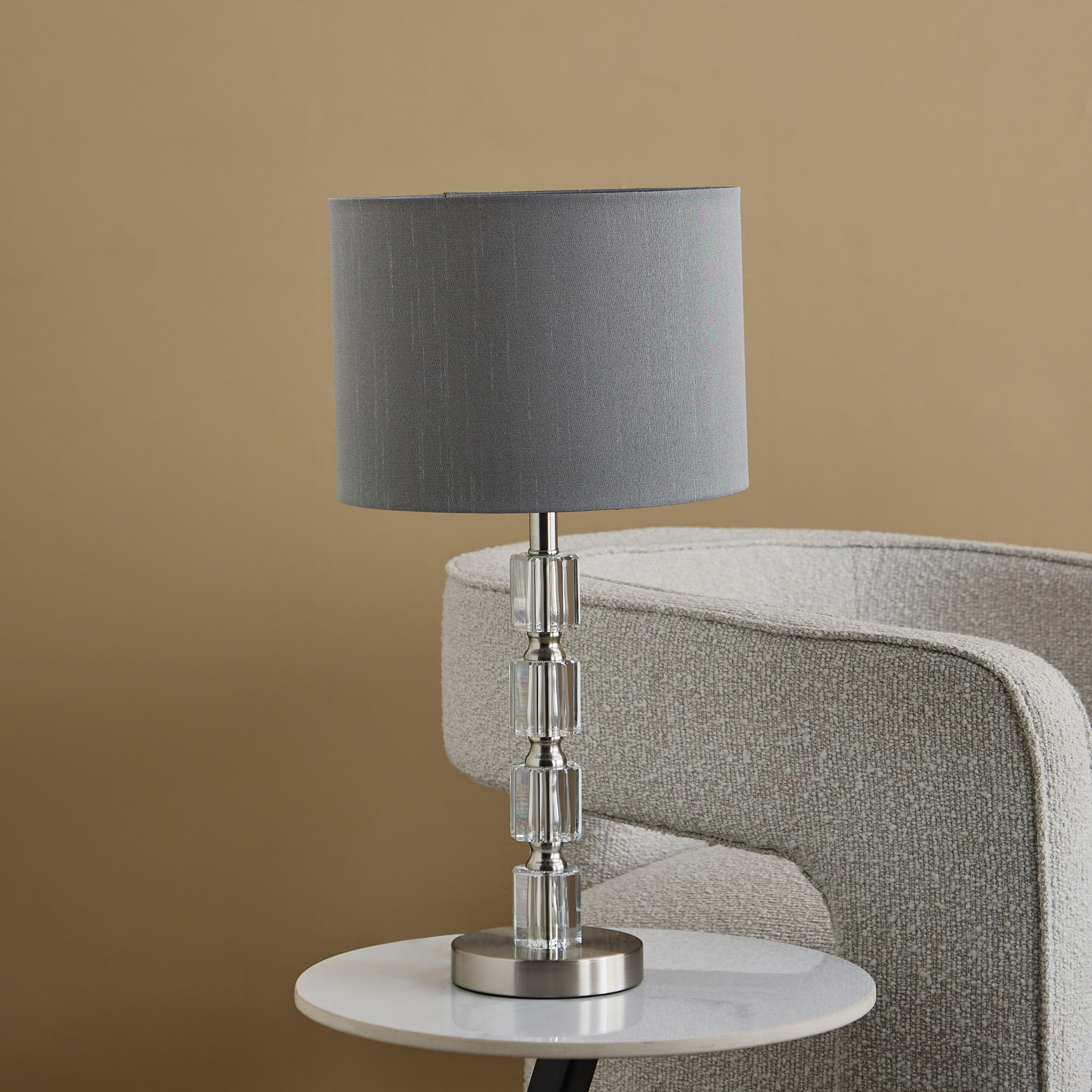 Rollins Caskey Crystal Table Lamp with Linen Shade - 28x54 cm-PROMO_HB_AE_B1G1_250925-image-1