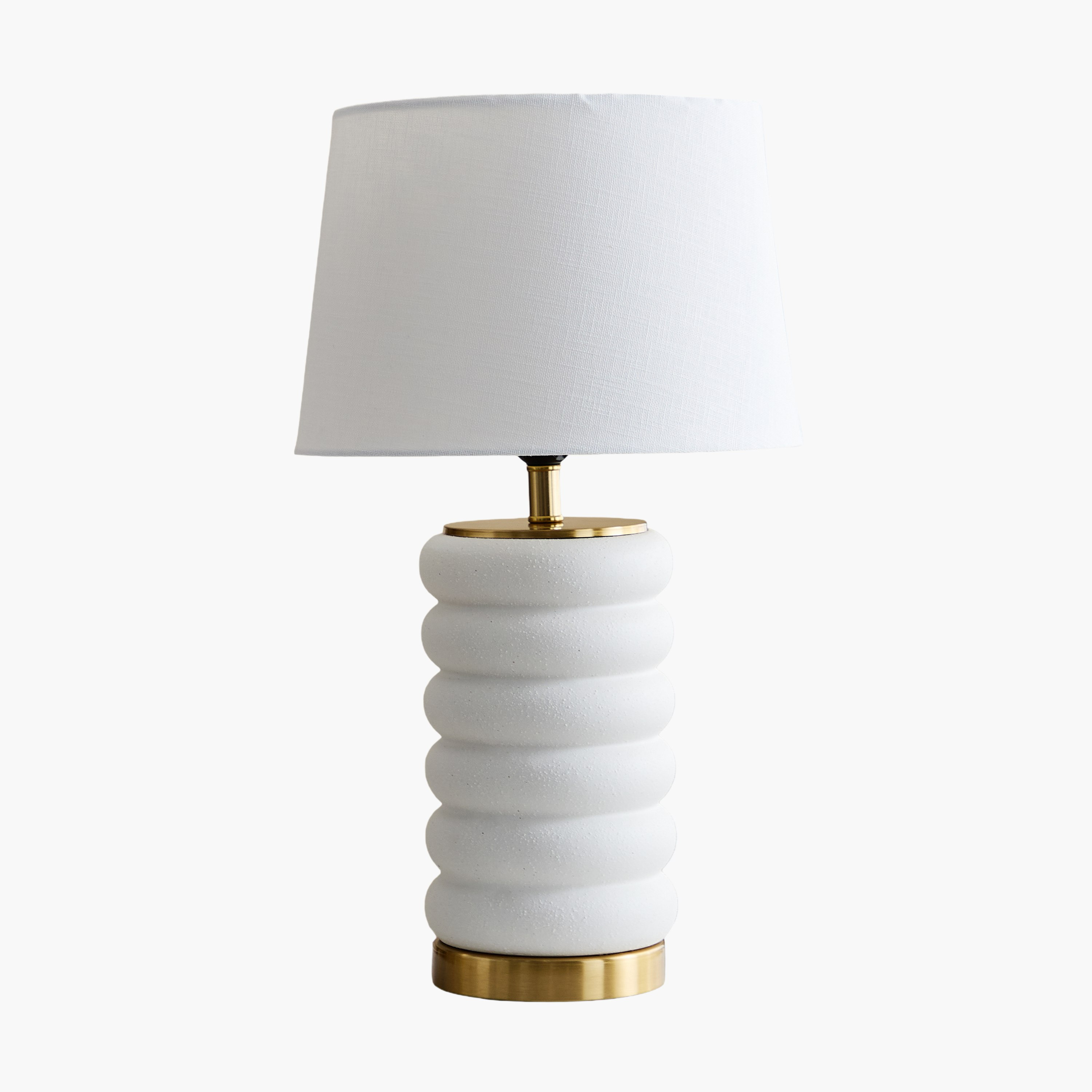 مصباح طاولة سيراميك بغطاء من الكتّان من رولينز كاسكي - 30×51 سم-hbxbedroom-lighting-tablelamps-image-5