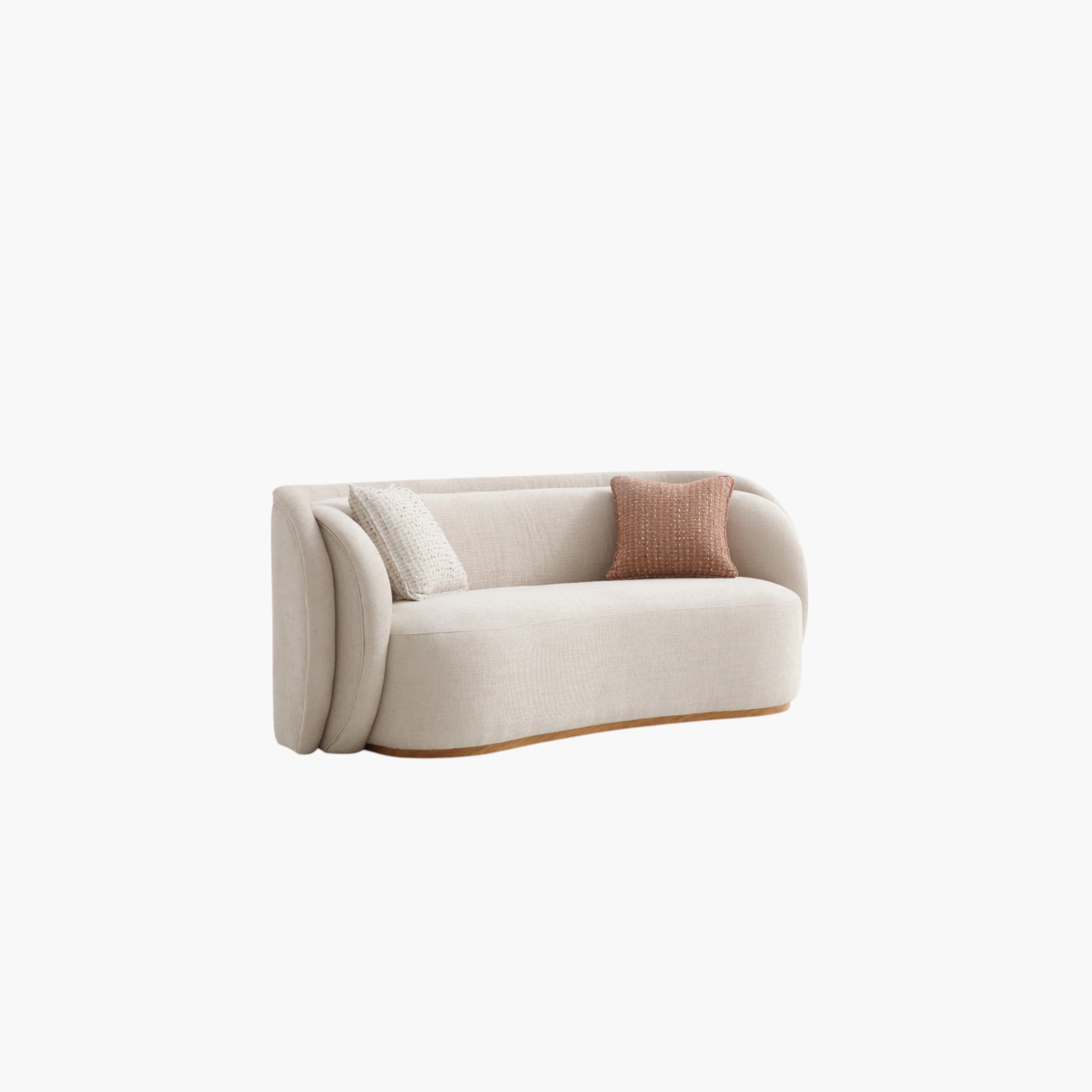 Adana 2-Seater Fabric Sofa with 2 Cushions