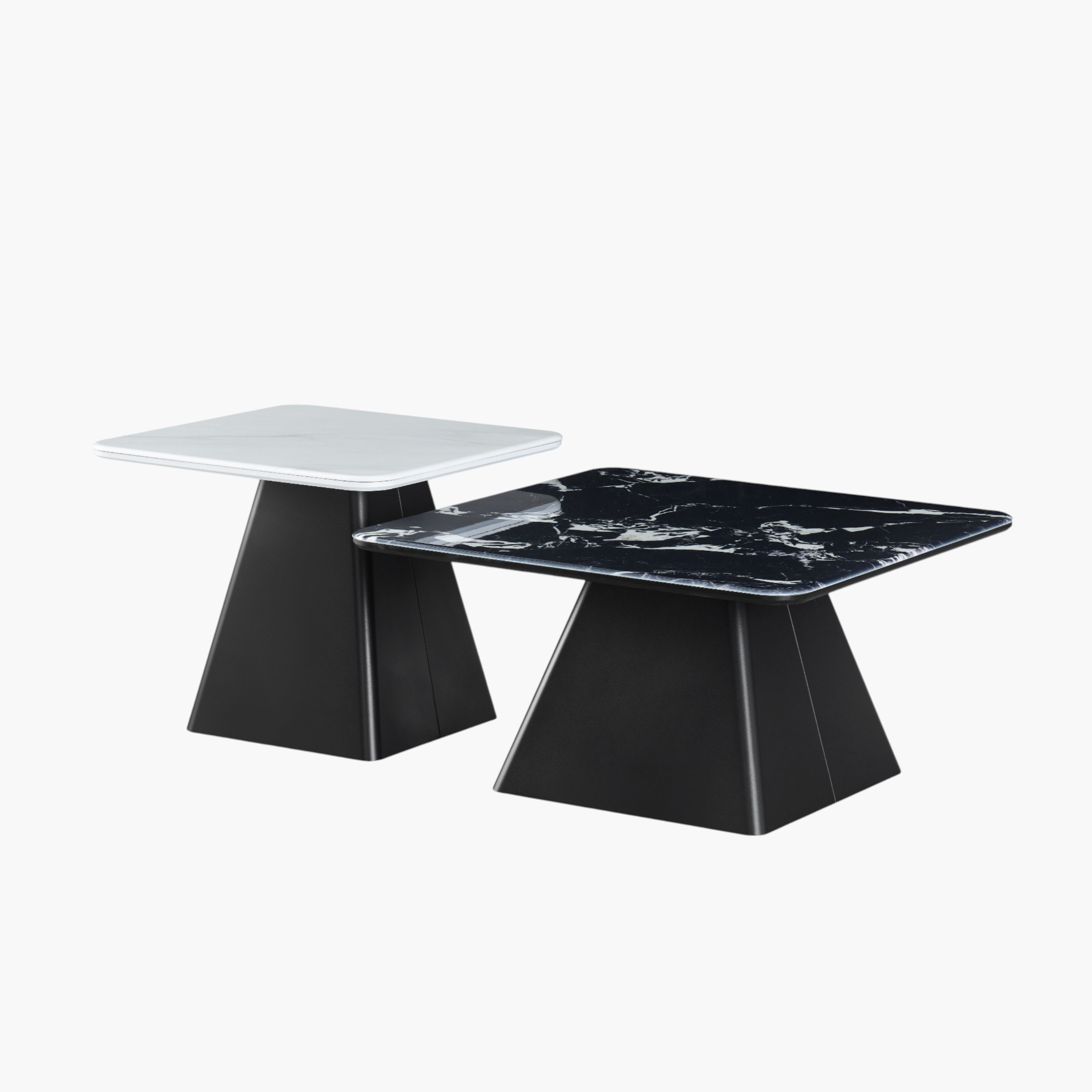 Viscus Marble Finish Stone Top Coffee Table - Set of 2-hbxlivingroom-tablesandstands-coffeetables-image-2