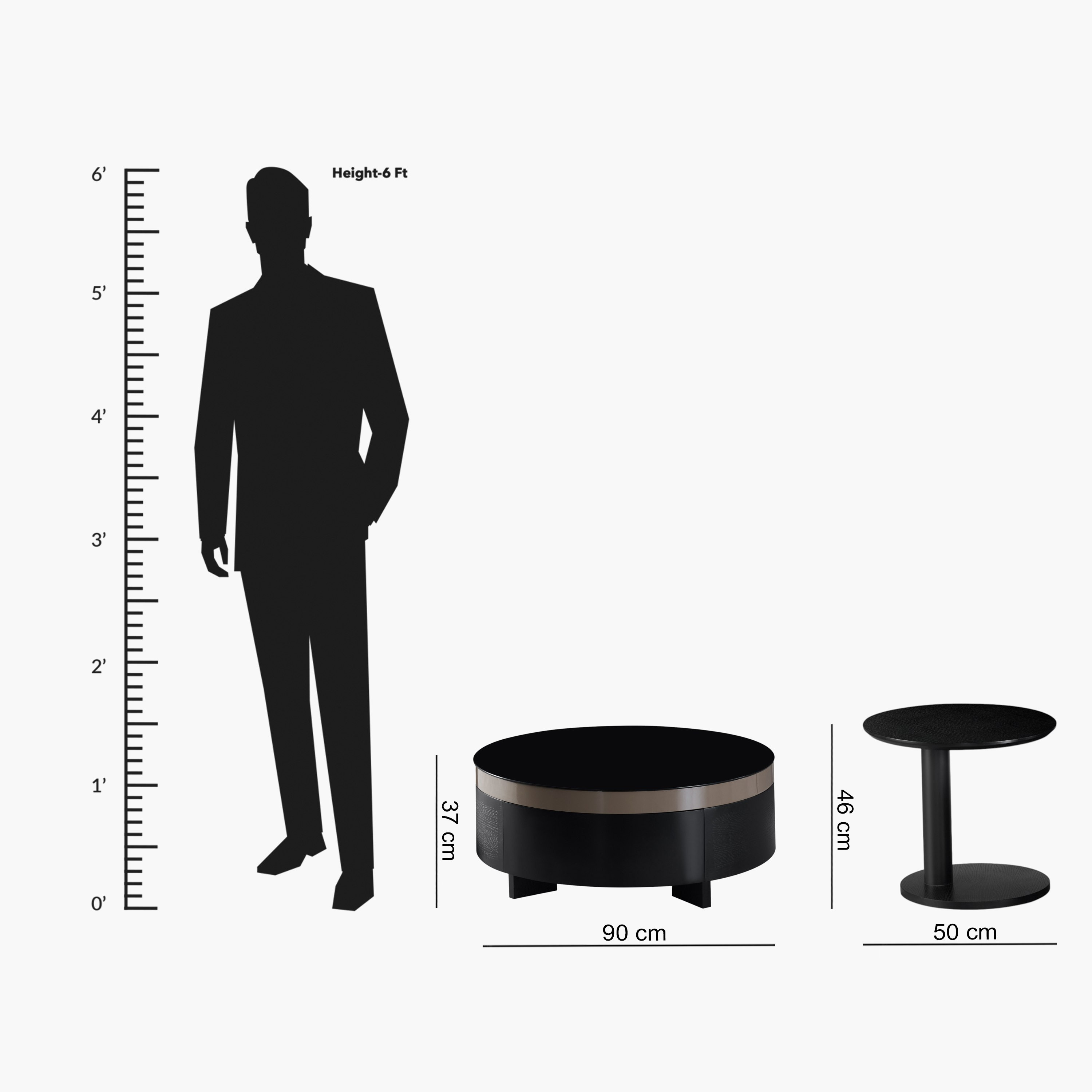 طاولة قهوة بسطح زجاجي من إليجانس - طقم من قطعتين-hbxlivingroom-tablesandstands-coffeetables-image-12